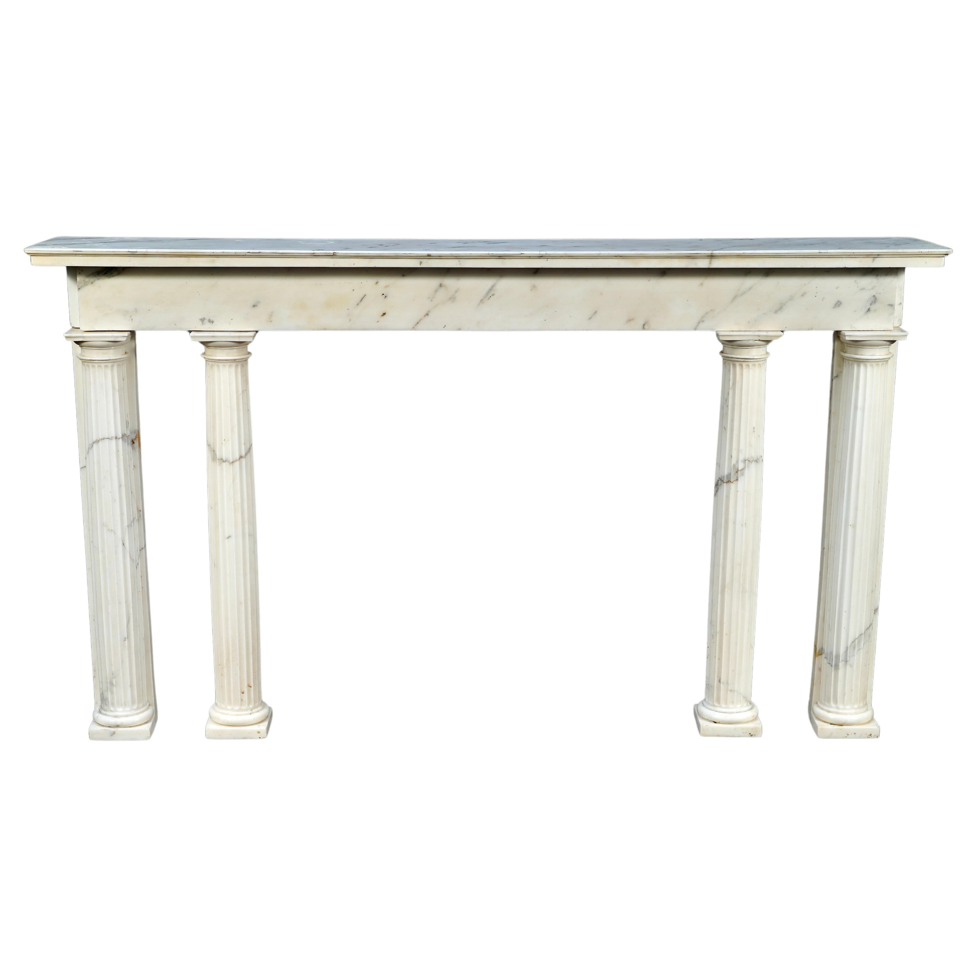 Louis XVI Period Carrara Marble Console, France, circa 1780 For Sale