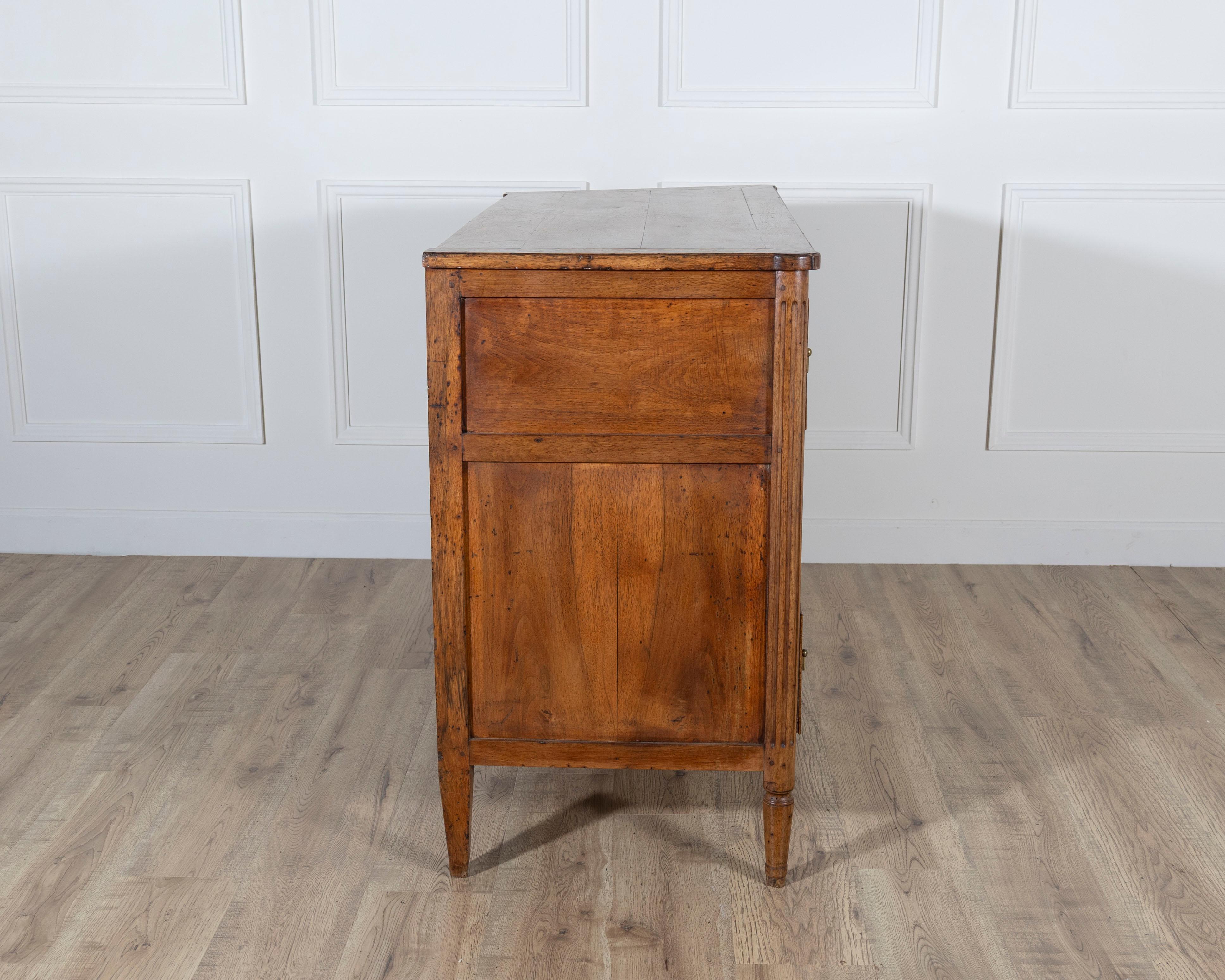 18th Century and Earlier Louis XVI Period Commode In Walnut Late 18th Century For Sale