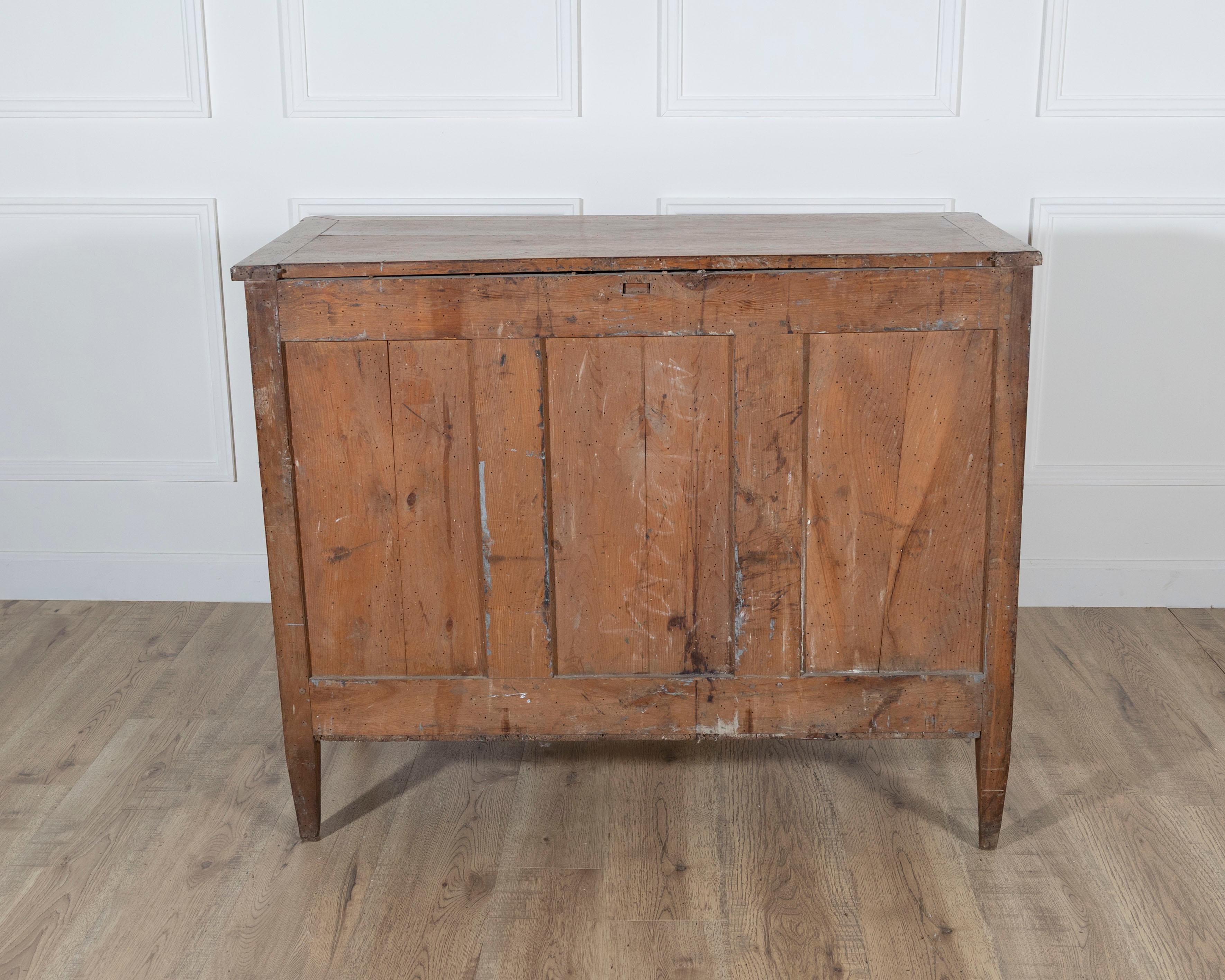 Wood Louis XVI Period Commode In Walnut Late 18th Century For Sale