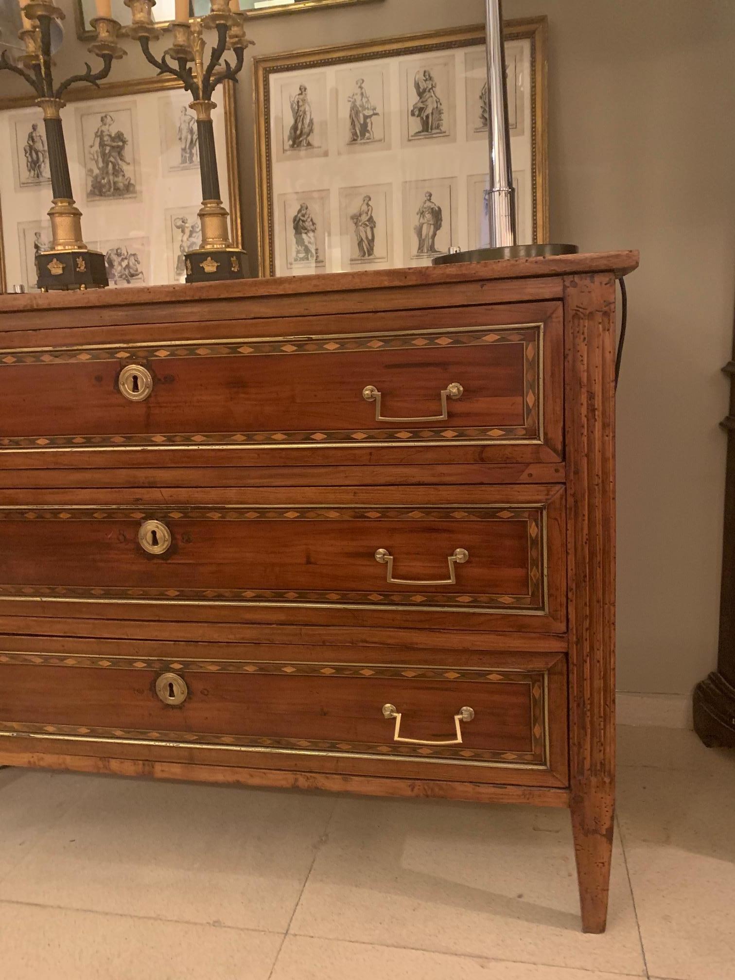 Louis XVI Period Commode With Marquetry 5