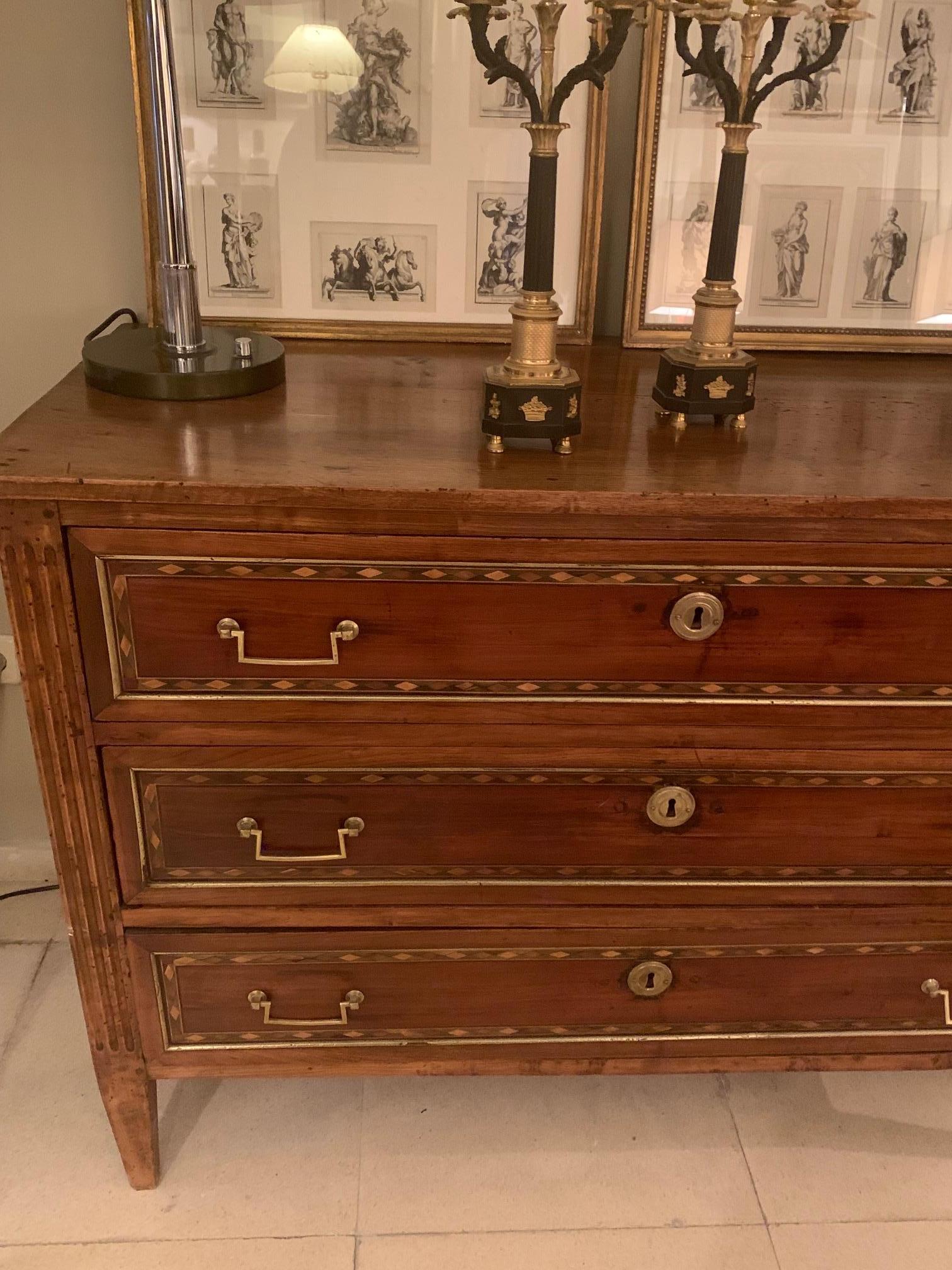 Louis XVI Period Commode With Marquetry 10