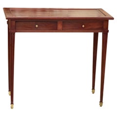 Antique Louis XVI period French mahogany “petite table de salon, ” side table