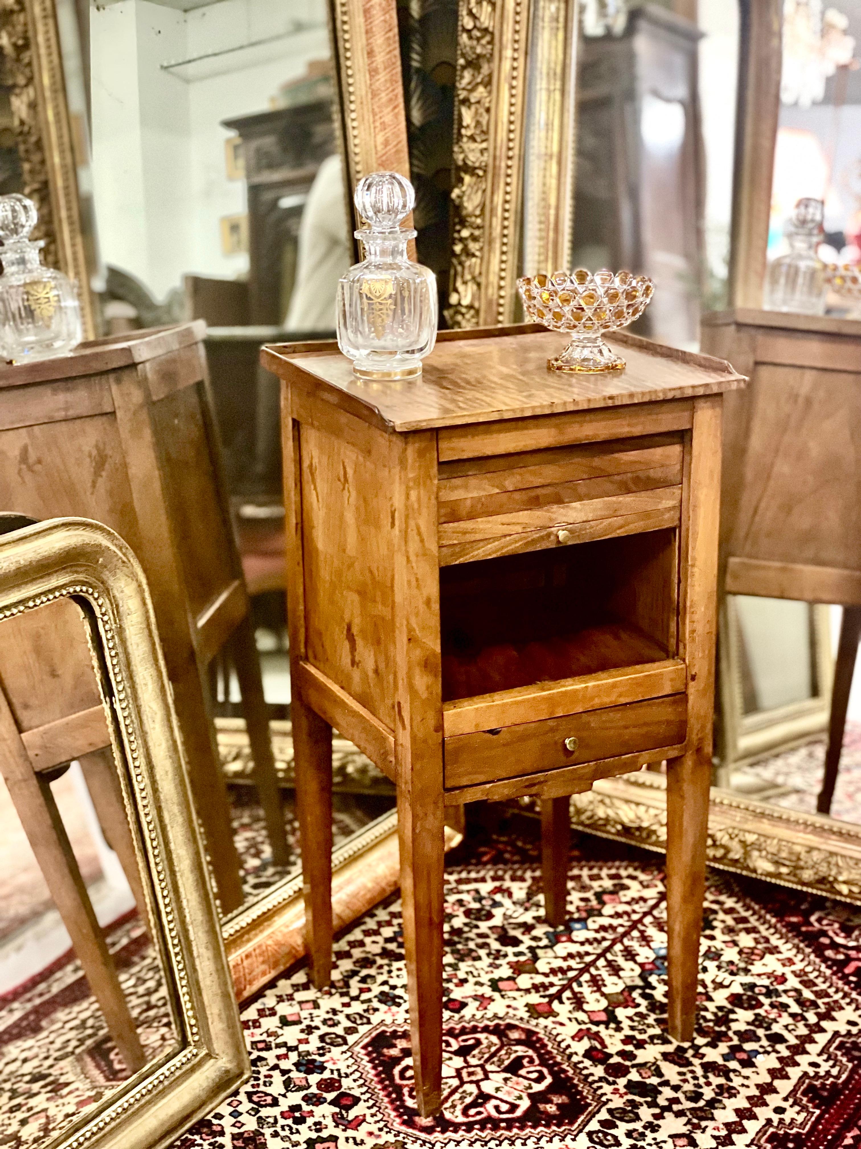 Wood 1870s Louis XVI Period Side Table For Sale