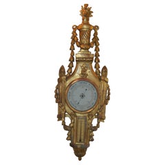 Louis XVI Period Gilt Wood Barometer