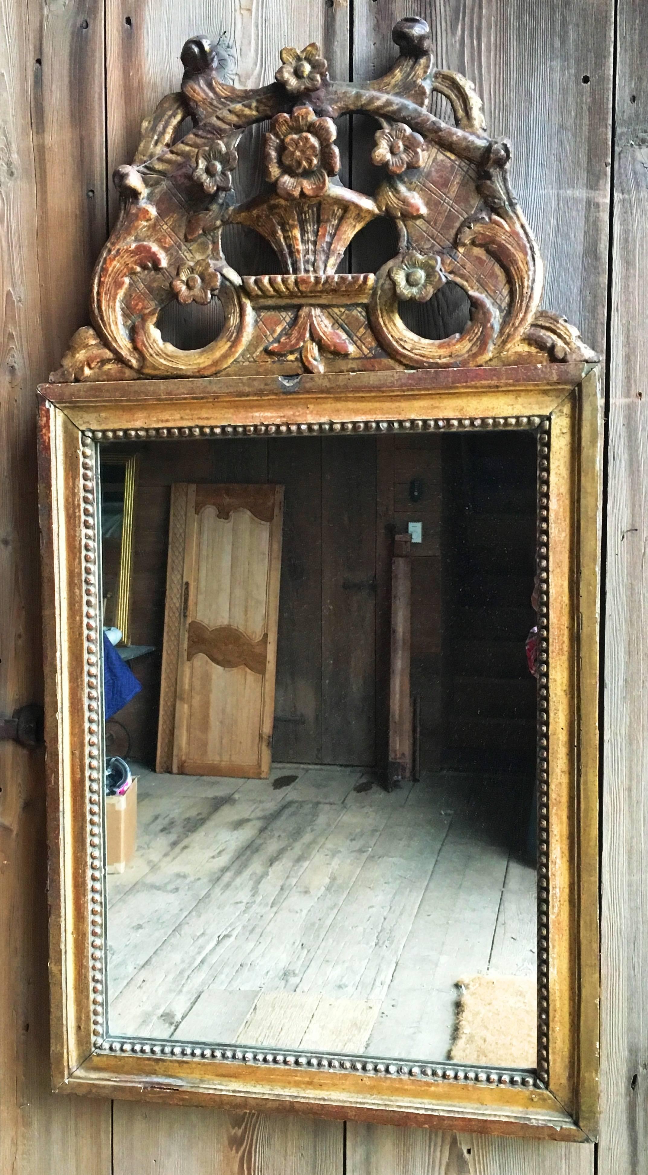Louis XVI Period Giltwood Mirror, 18th Century 1