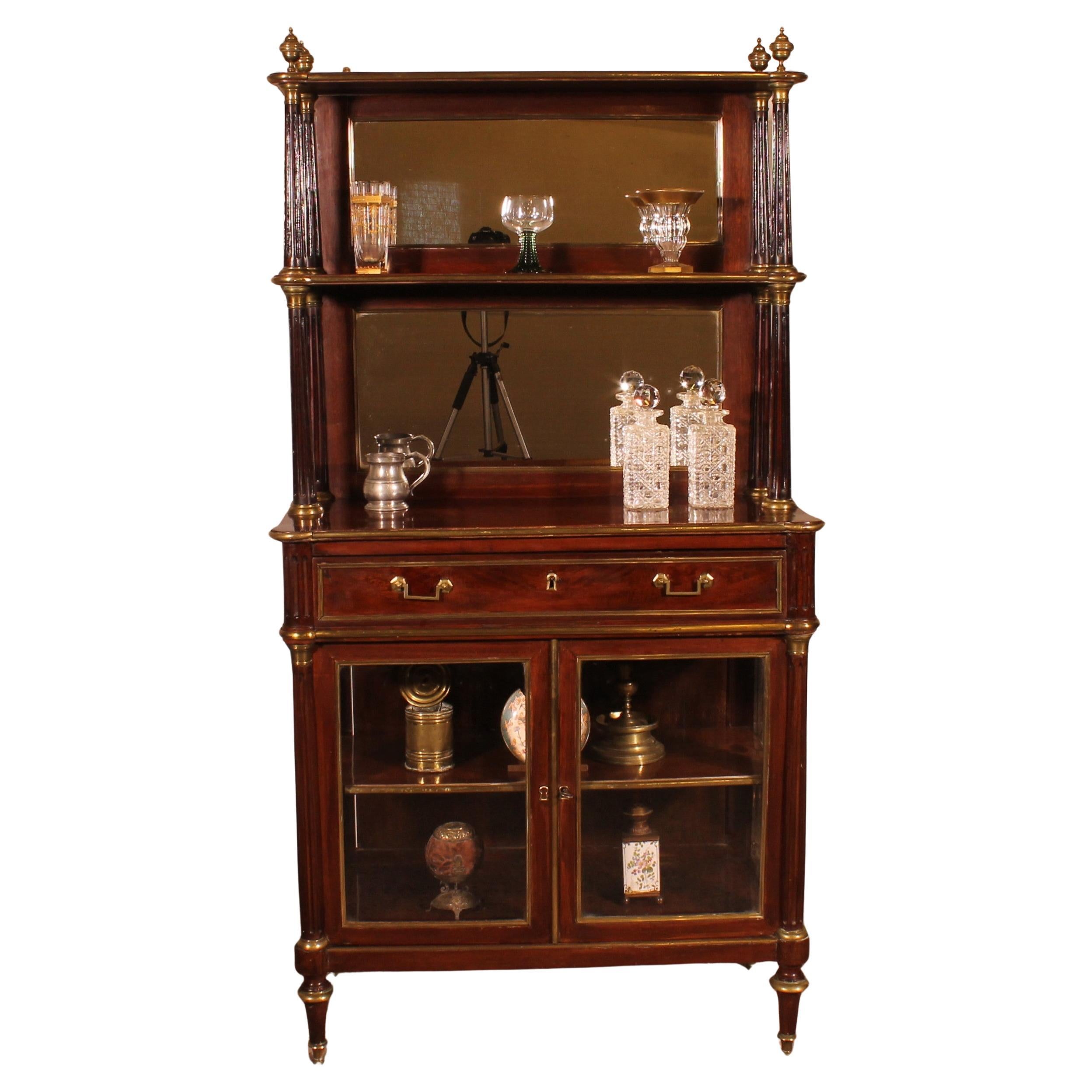 Louis XVI Period Mahogany Display Cabinet Or Bar