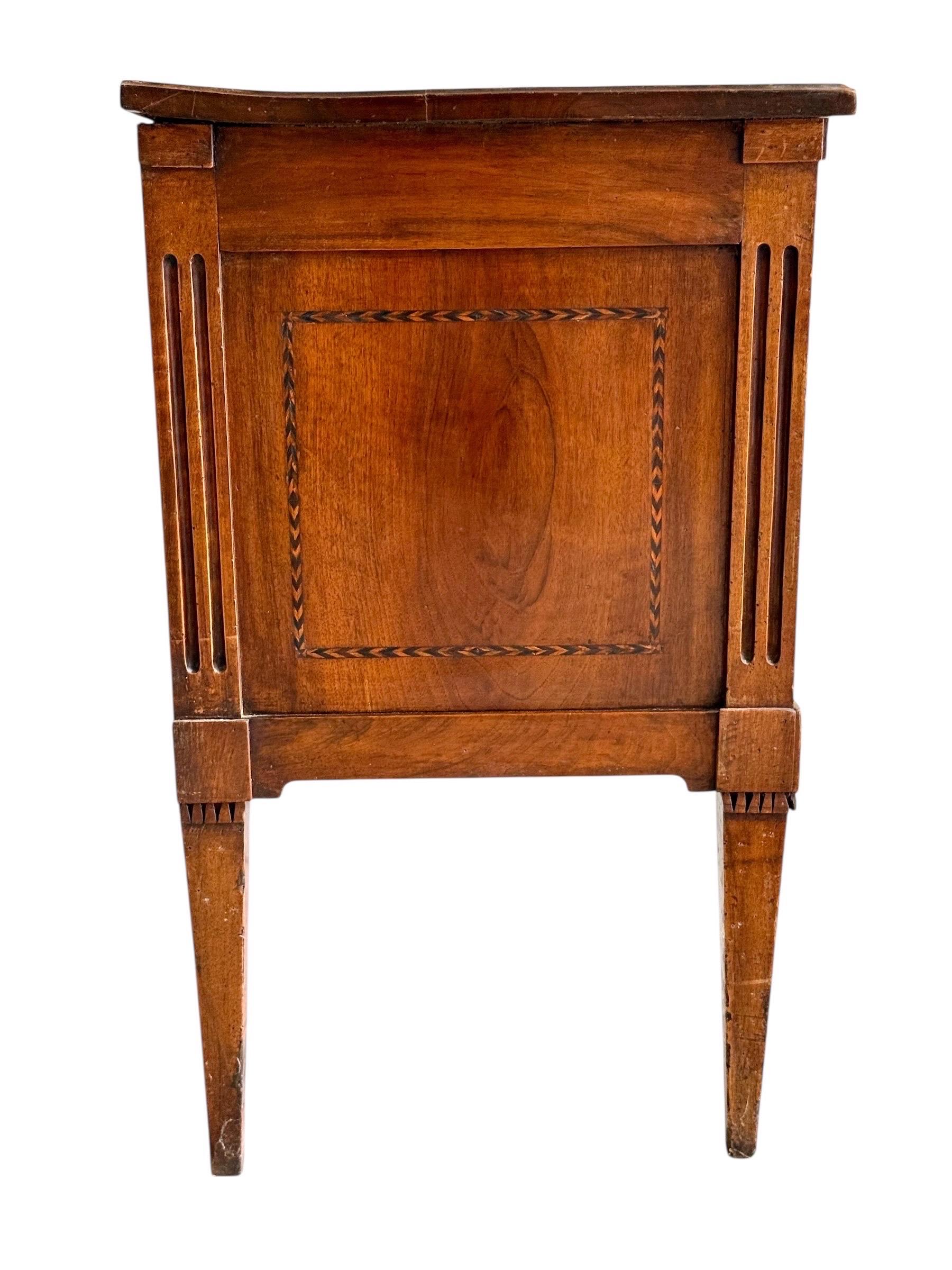 Louis XVI Period Marquetry Inlaid Cherrywood Commode, Late 18th Century For Sale 7