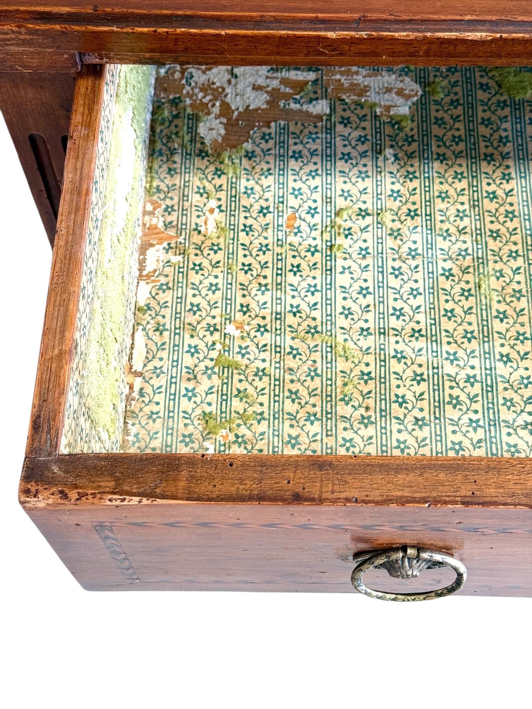 Louis XVI Period Marquetry Inlaid Cherrywood Commode, Late 18th Century For Sale 11