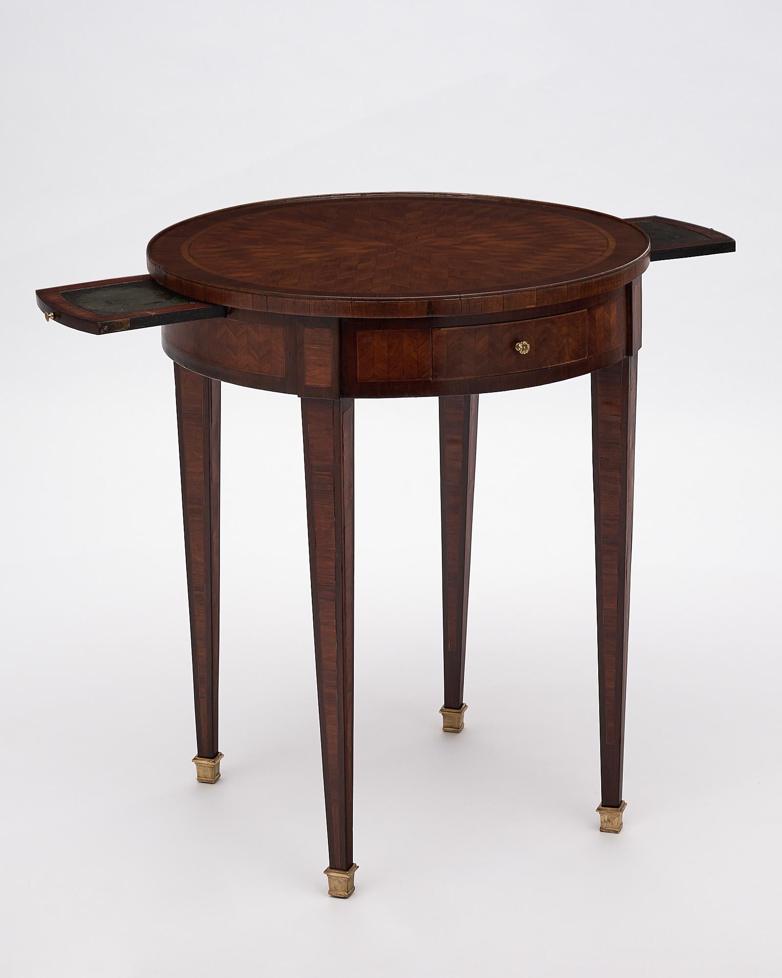 French Louis XVI Period Parquetry Bouillotte Table