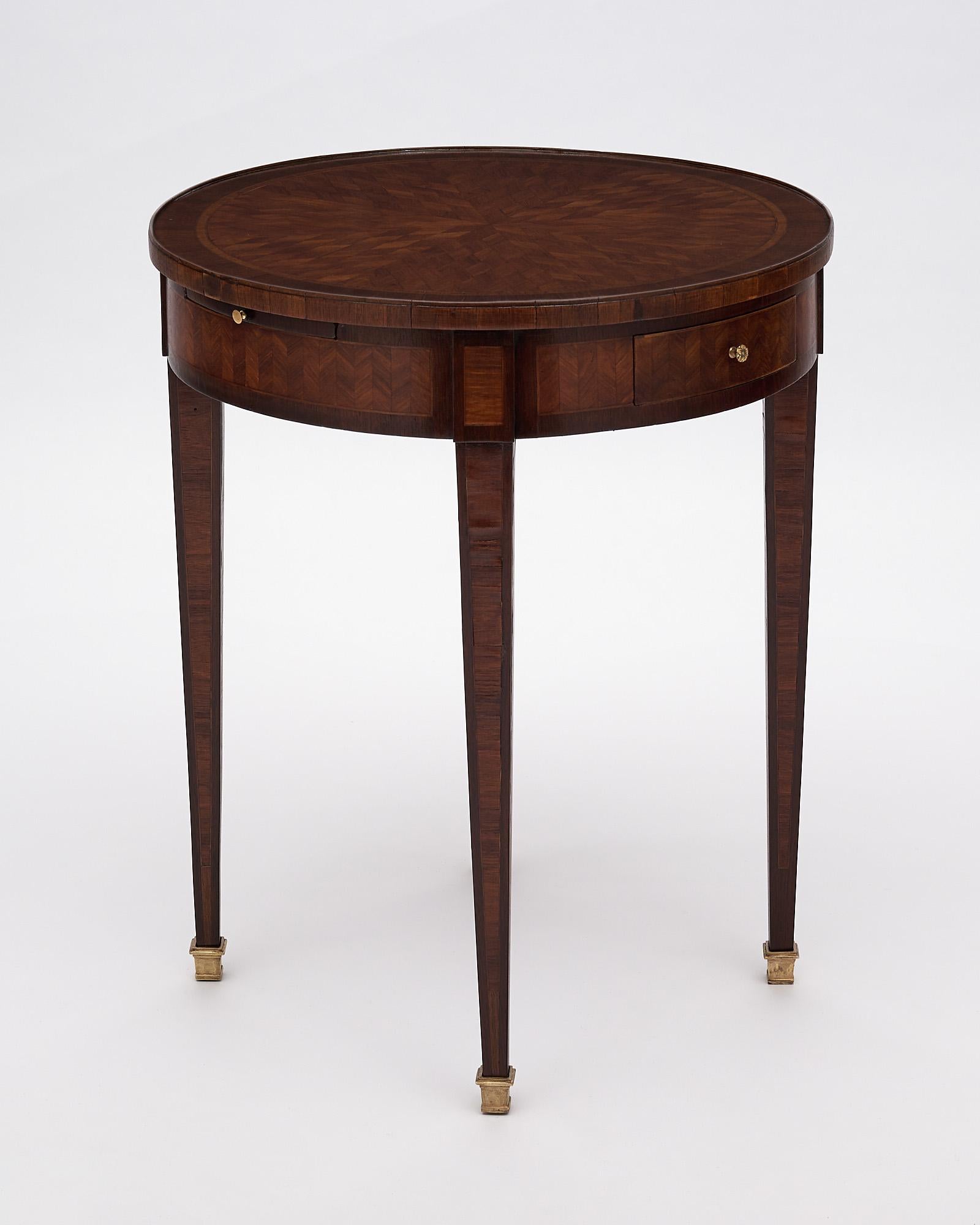 Louis XVI Period Parquetry Bouillotte Table 3
