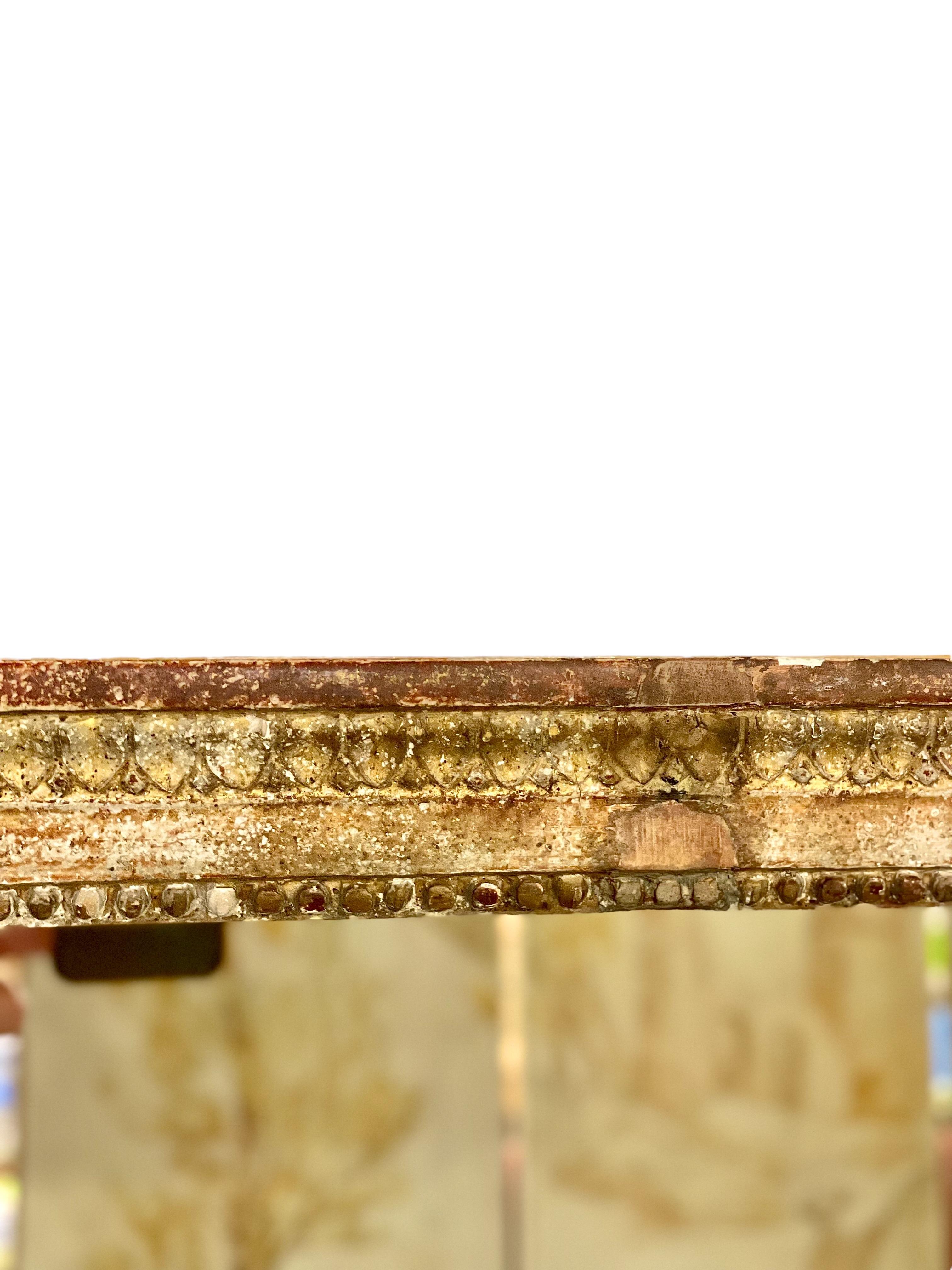 Louis XVI Period Rectangular Giltwood Mirror For Sale 2