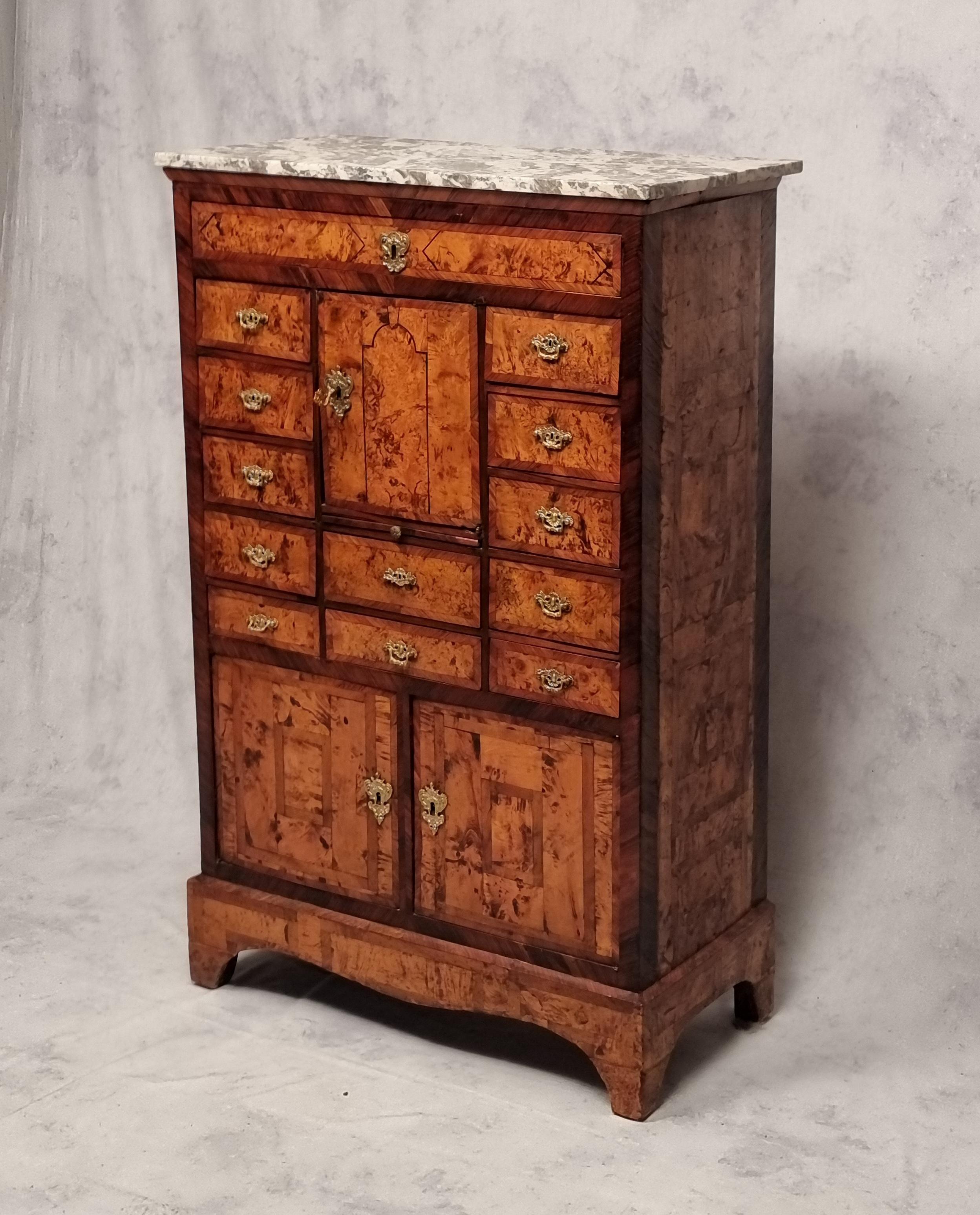 Louis XVI Period Secretary - Work From The East - Elm - 18th For Sale 2