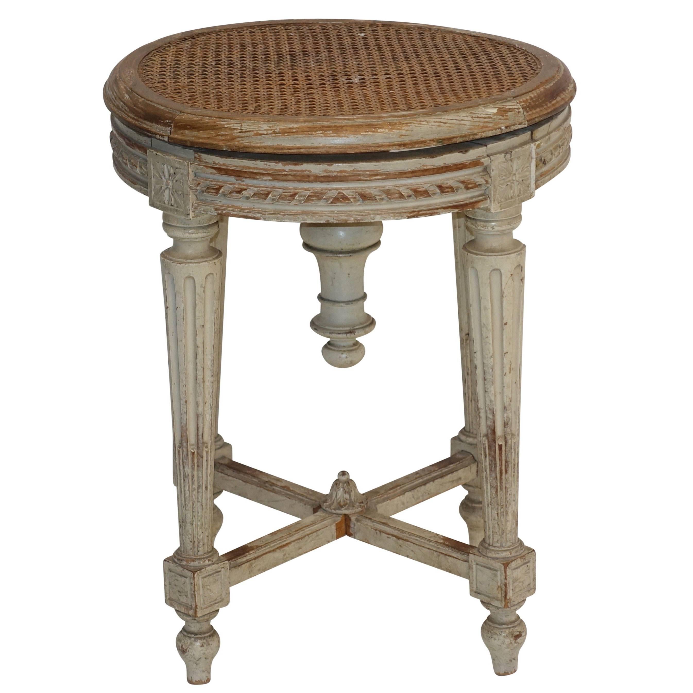 Louis XVI Piano Stool with Caned Seat, French, circa 1880