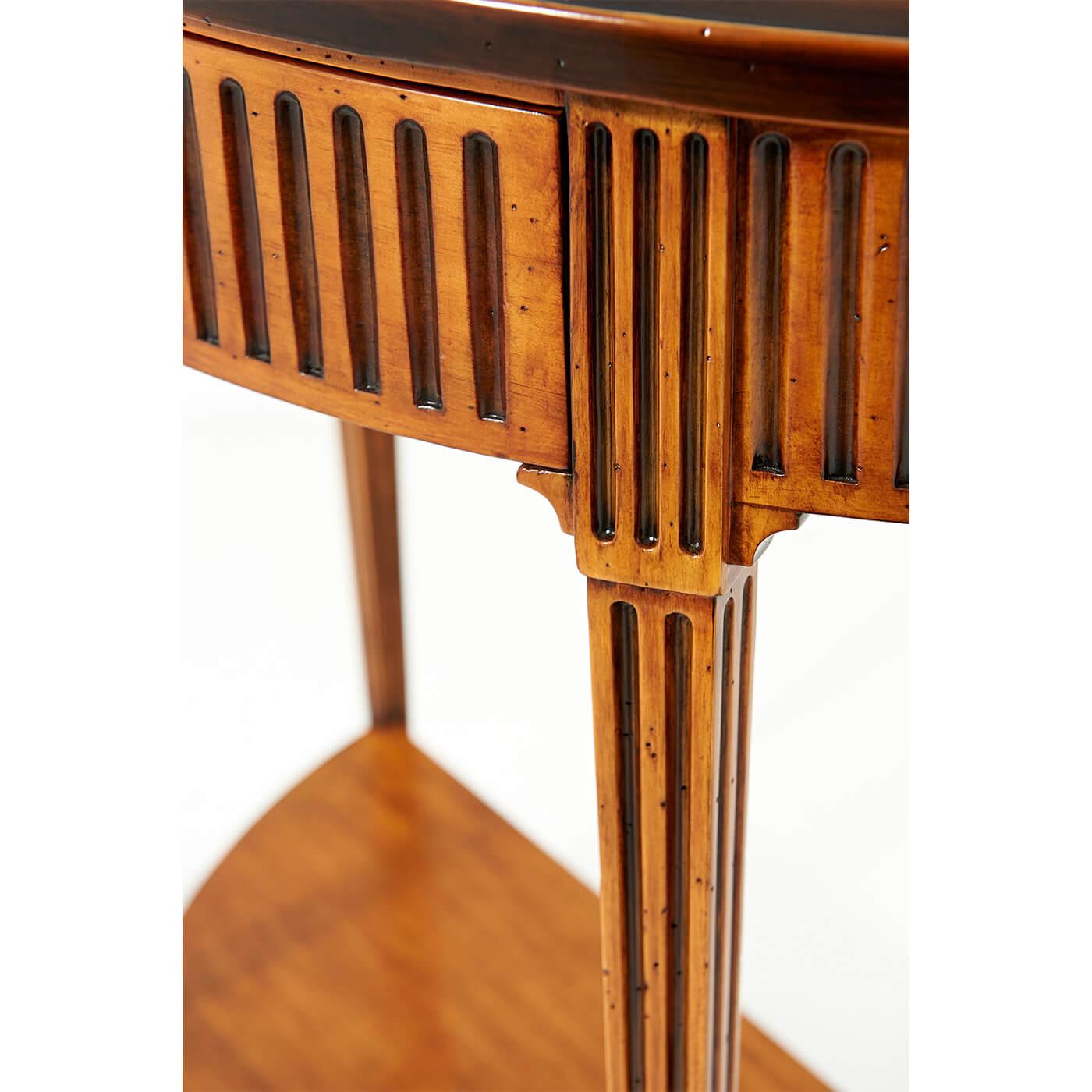Louis XVI Provincial Demi Lune Console Table In New Condition For Sale In Westwood, NJ