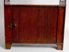Louis XVI Provincial Wall Shelf with Tambour Fronted Cabinet