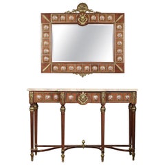 Console et miroir de style néo-Louis XVI par H & L Epstein