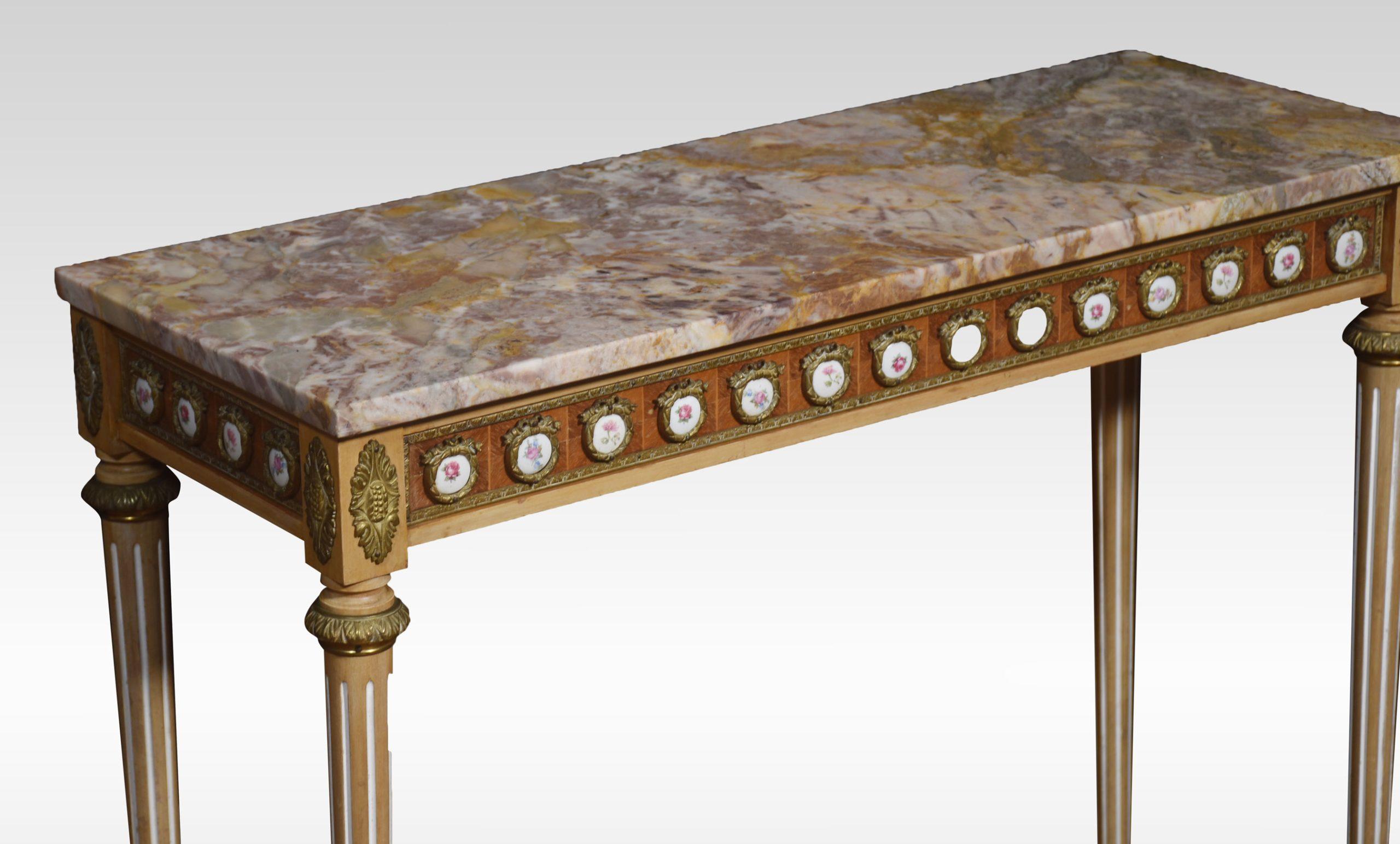Louis XVI revival console table by H & L Epstein In Good Condition For Sale In Cheshire, GB