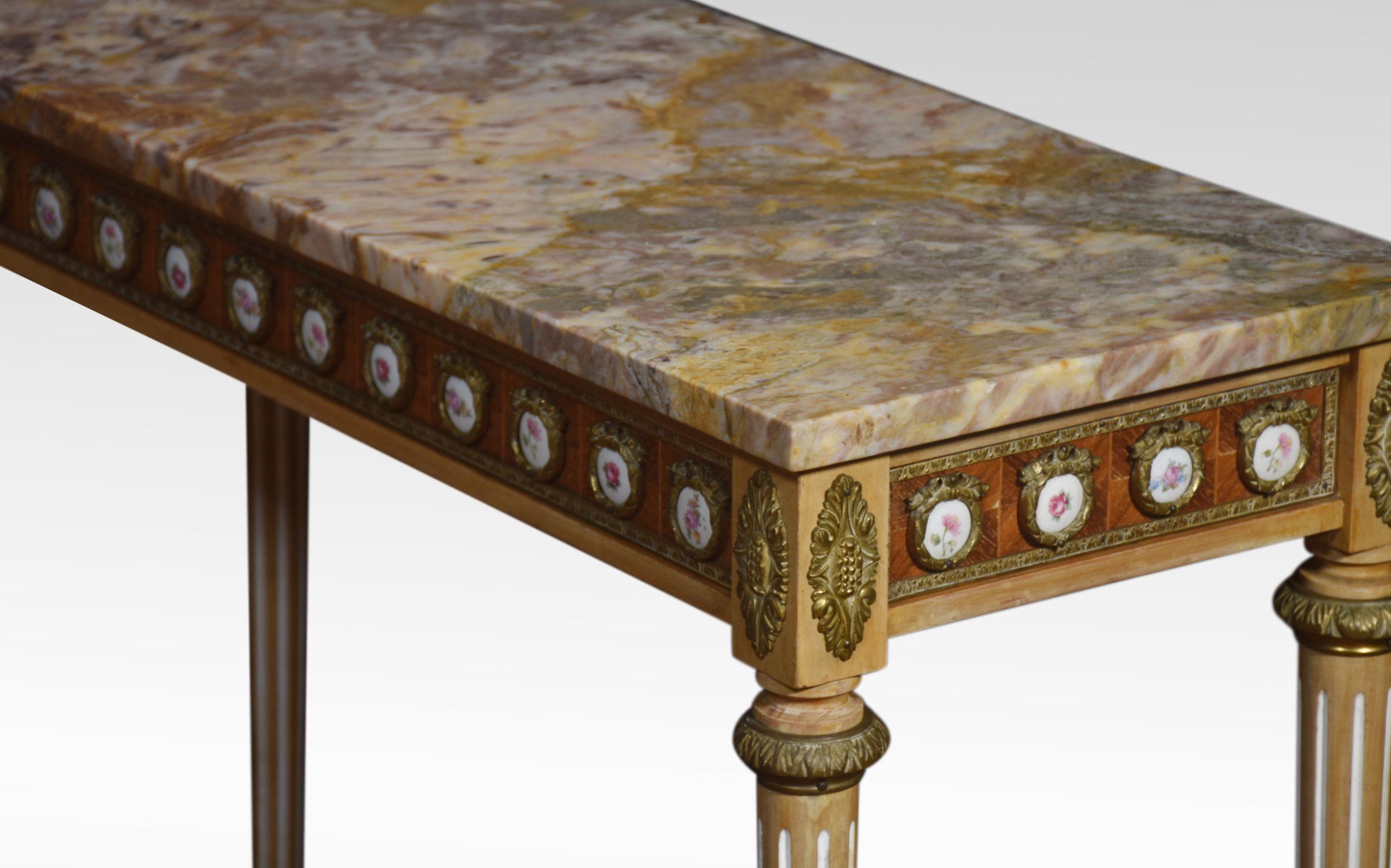 Louis XVI revival console table by H & L Epstein For Sale 2