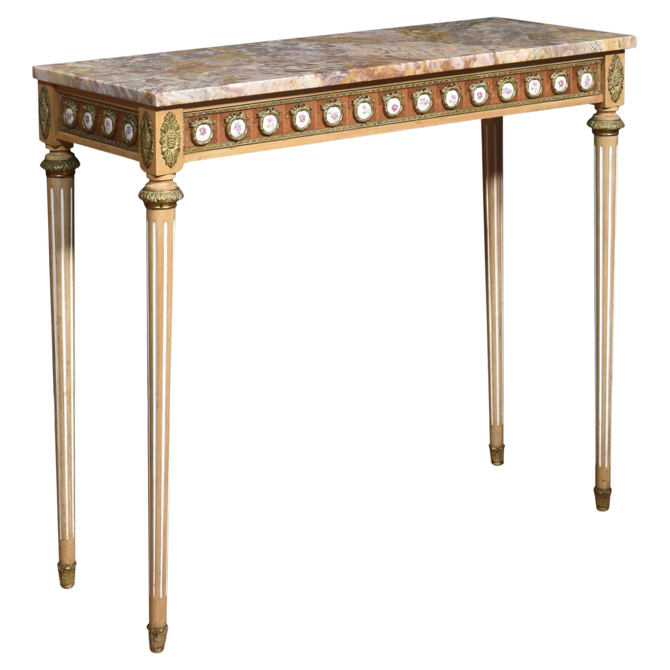 Louis XVI revival console table by H & L Epstein For Sale