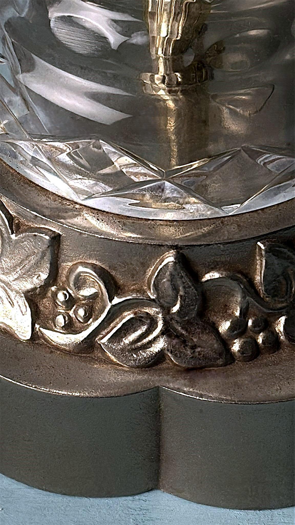 Lámpara de Mesa Francesa Renacimiento Luis XVI Cristales Y Base Decorativa (Sin Pantalla) en venta 12