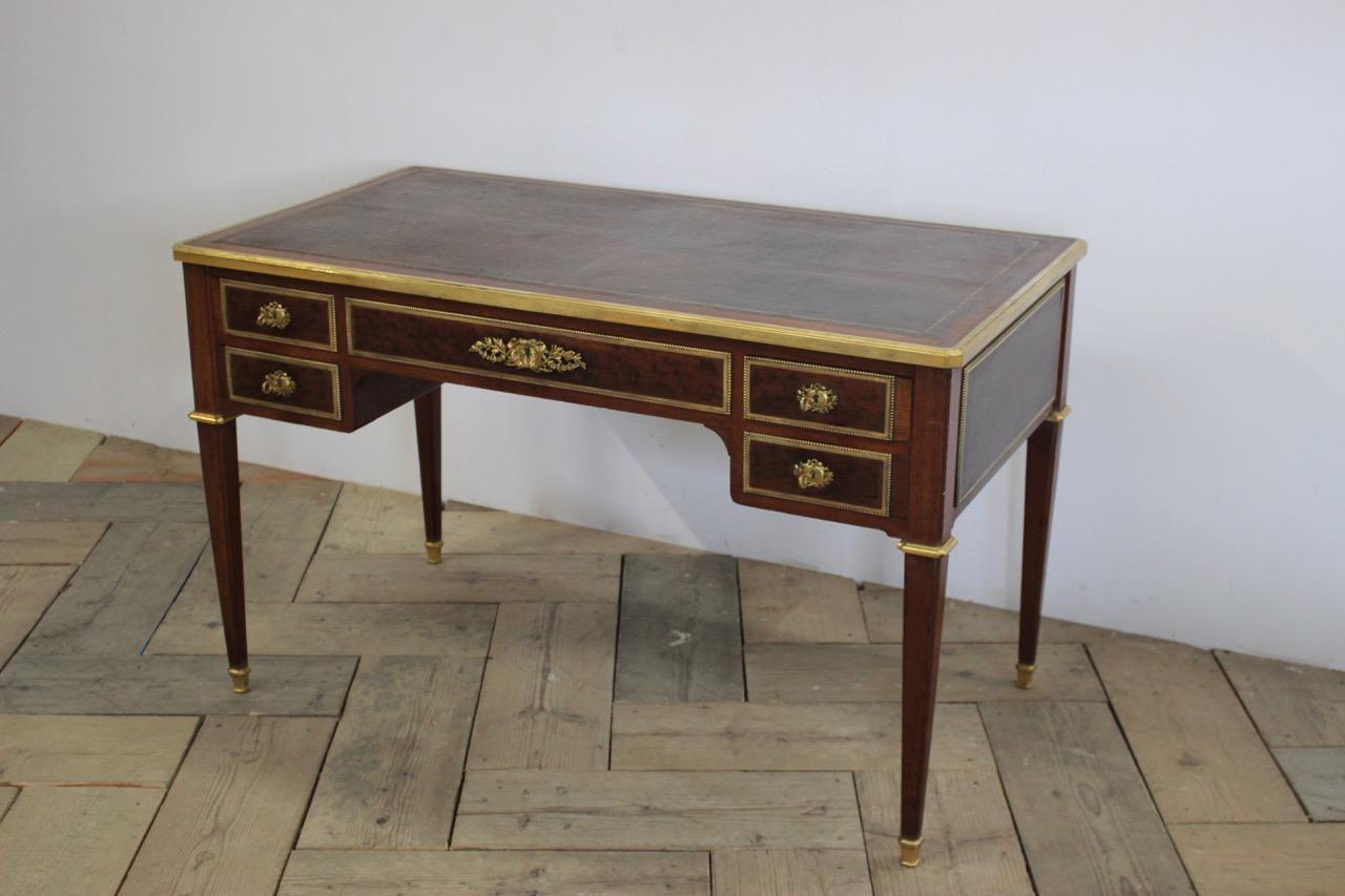 Louis XVI Revival Mahogany Desk by G.Durand In Good Condition In Gloucestershire, GB