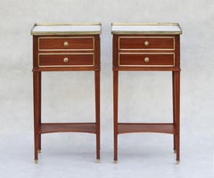 Louis XVI Revival Nightstands/Side Tables c1950s France