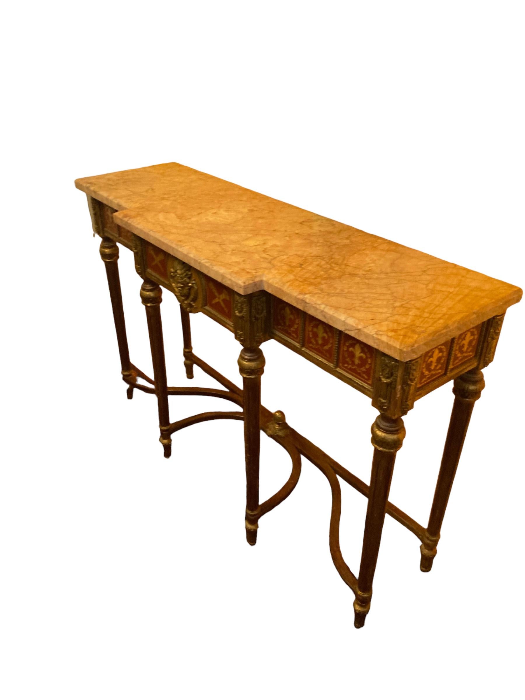 Louis XVI Revival Style Console Table by H & L Epstein In Good Condition In Bishop's Stortford, GB