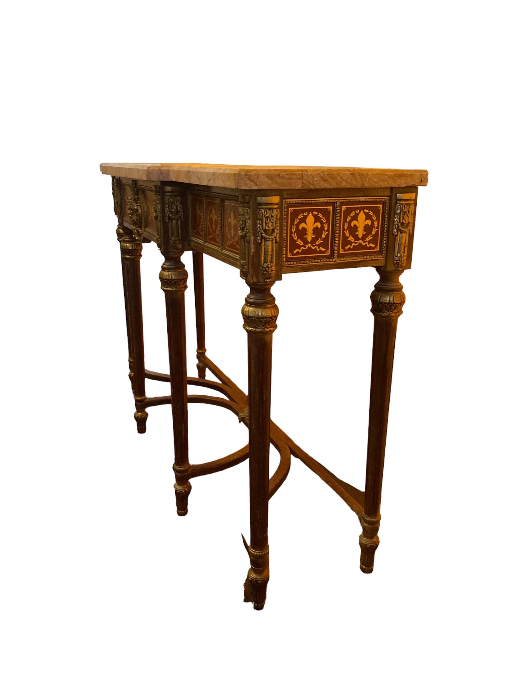 20th Century Louis XVI Revival Style Console Table by H & L Epstein