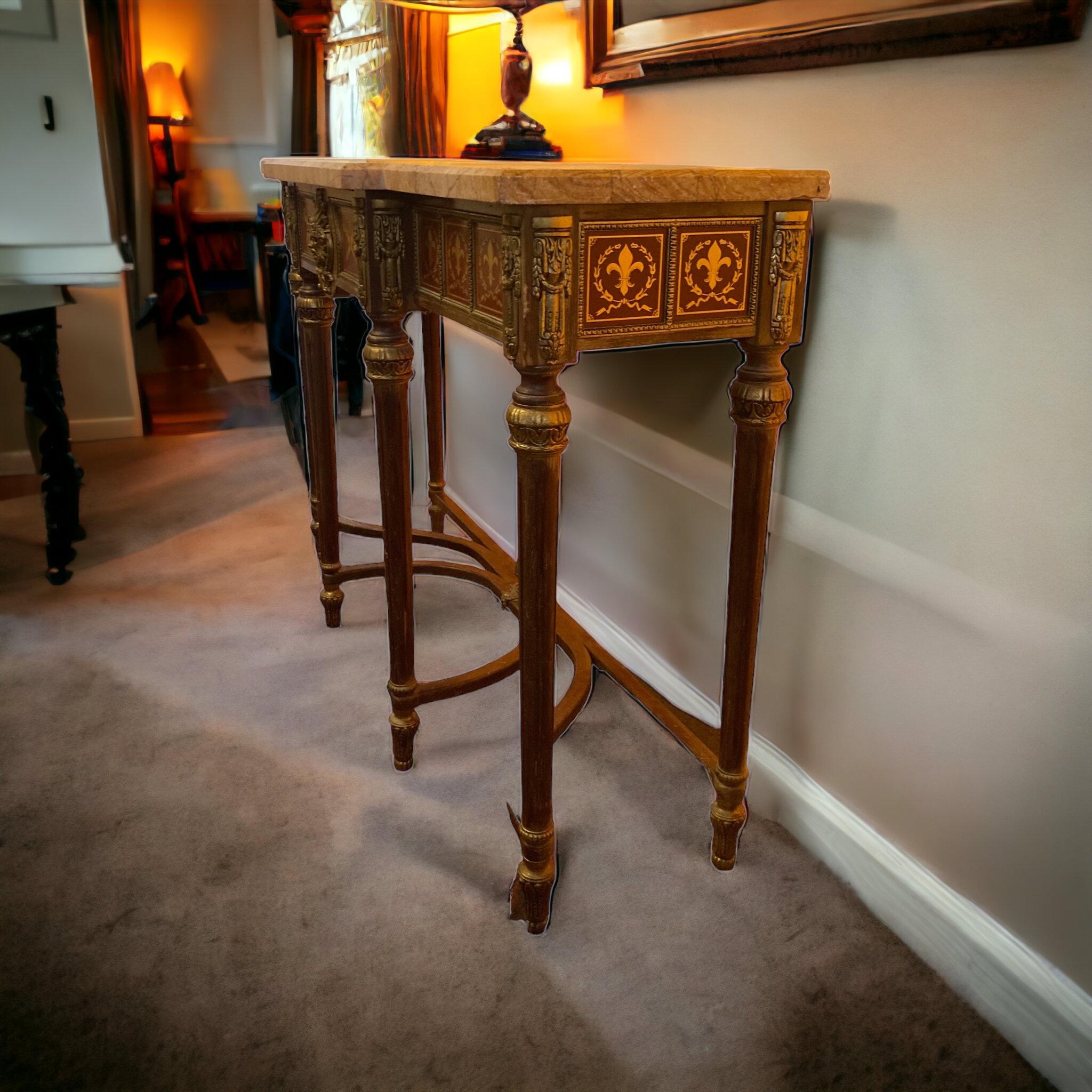 Louis XVI Revival Style Console Table by H & L Epstein 1