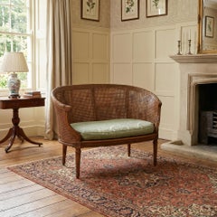 Louis XVI Revival Walnut Caned Settee