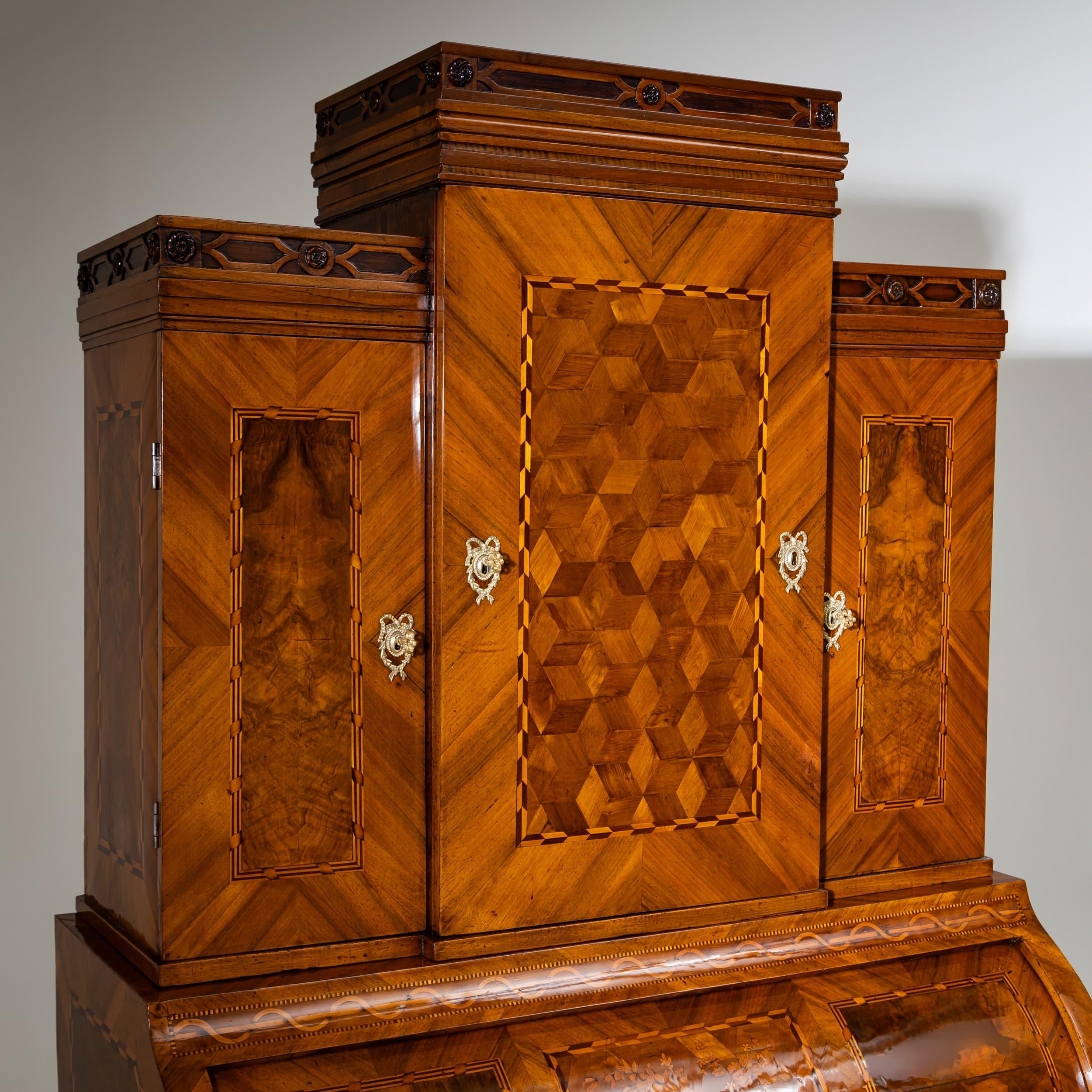 Late 18th Century Neoclassical Rolltop Bureau, Germany For Sale 1