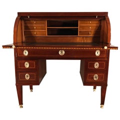 Louis XVI Rolltop-Schreibtisch, Frankreich 1780, Mahagoni