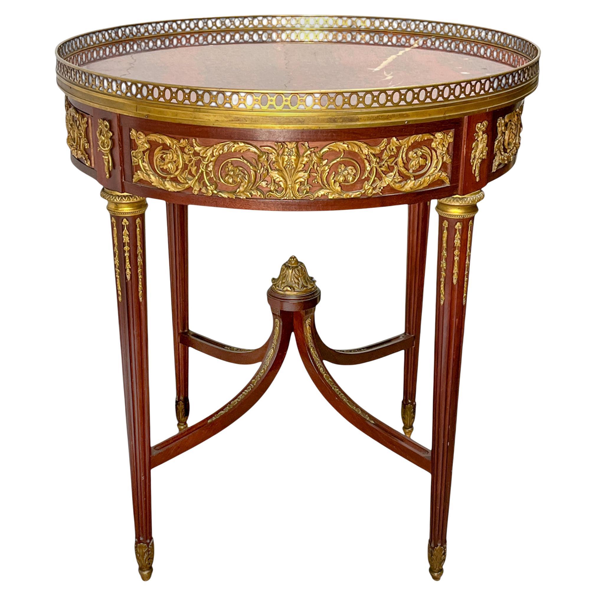 Louis XVI  Table d'appoint en marbre rouge Att to Francois Linke en vente