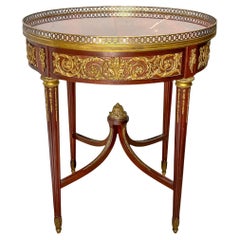 Louis XVI  Table d'appoint en marbre rouge Att to Francois Linke