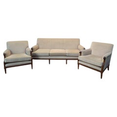 Louis XVI Salon sofa and pair of bergère chairs