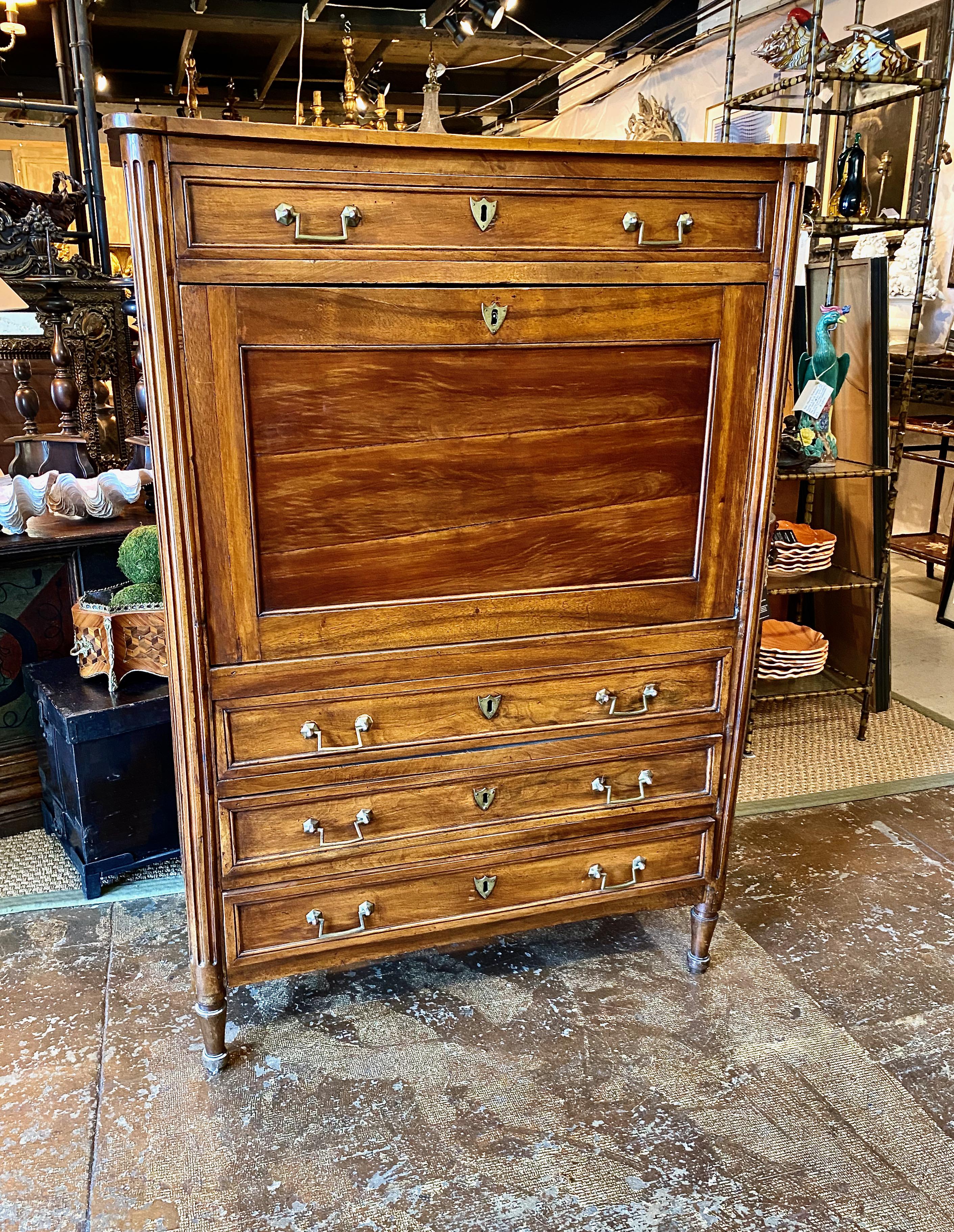 Louis XVI Secretaire a Abattant In Good Condition For Sale In Pasadena, CA