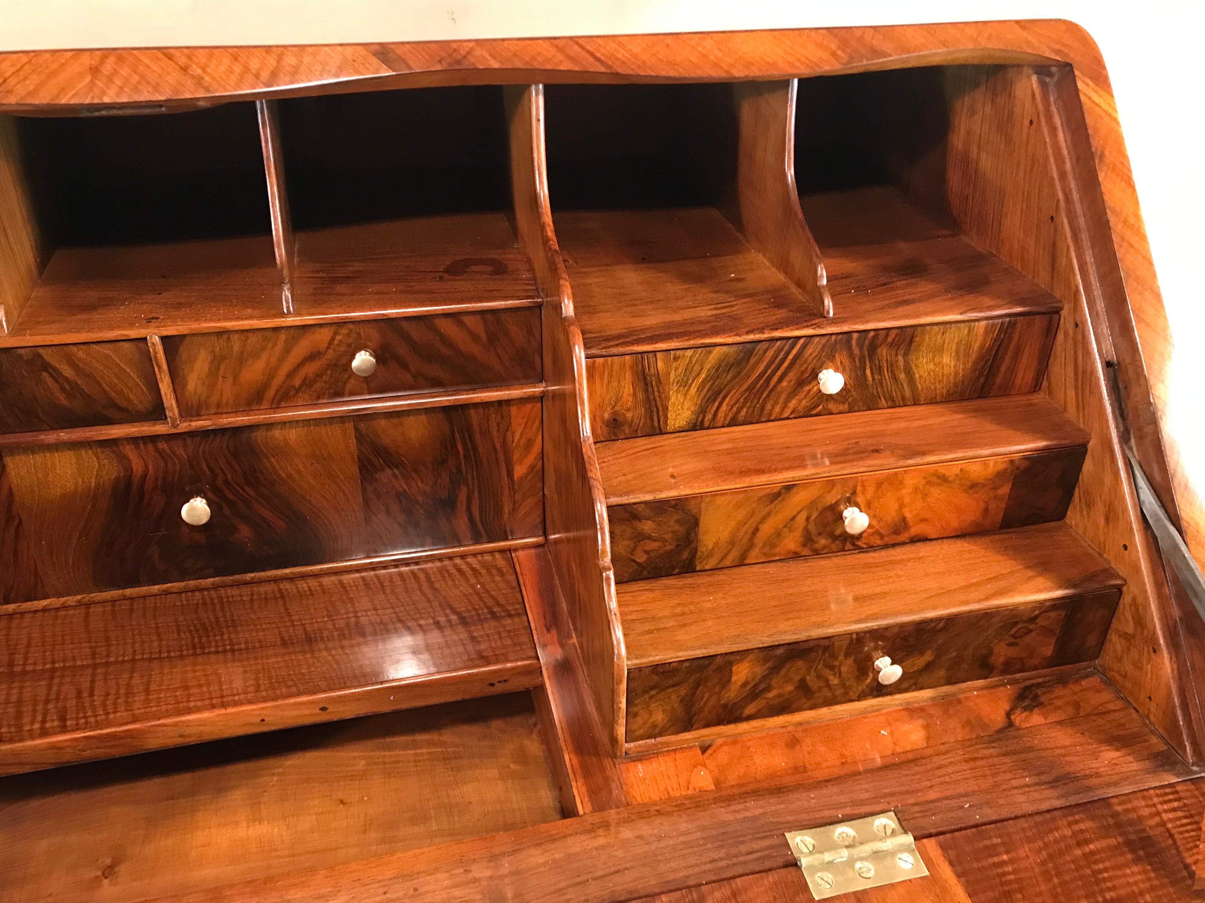 Louis XVI Secretary Desk, South German 1770-80, walnut For Sale 5