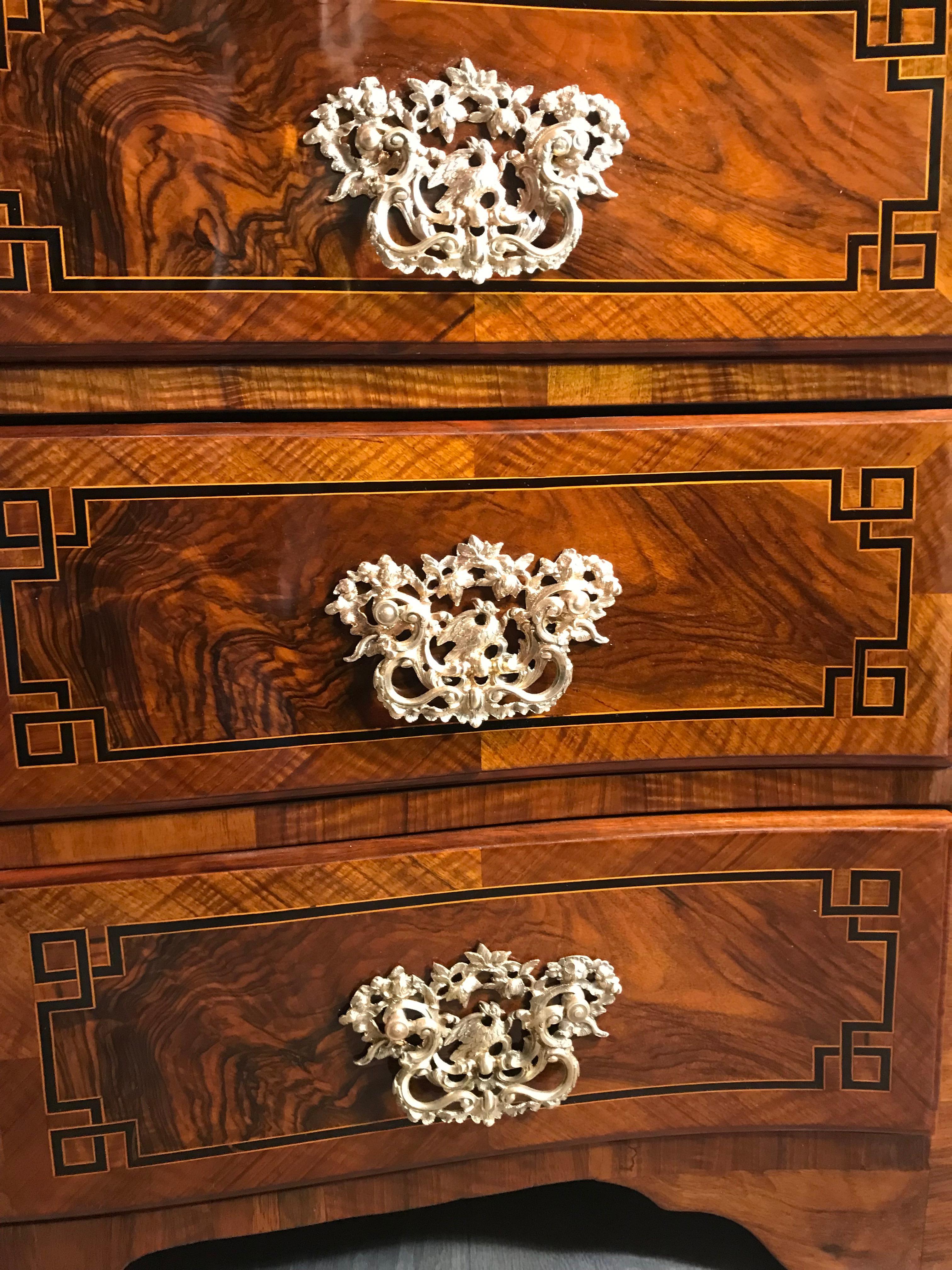 Louis XVI Secretary Desk, South German 1770-80, walnut For Sale 8