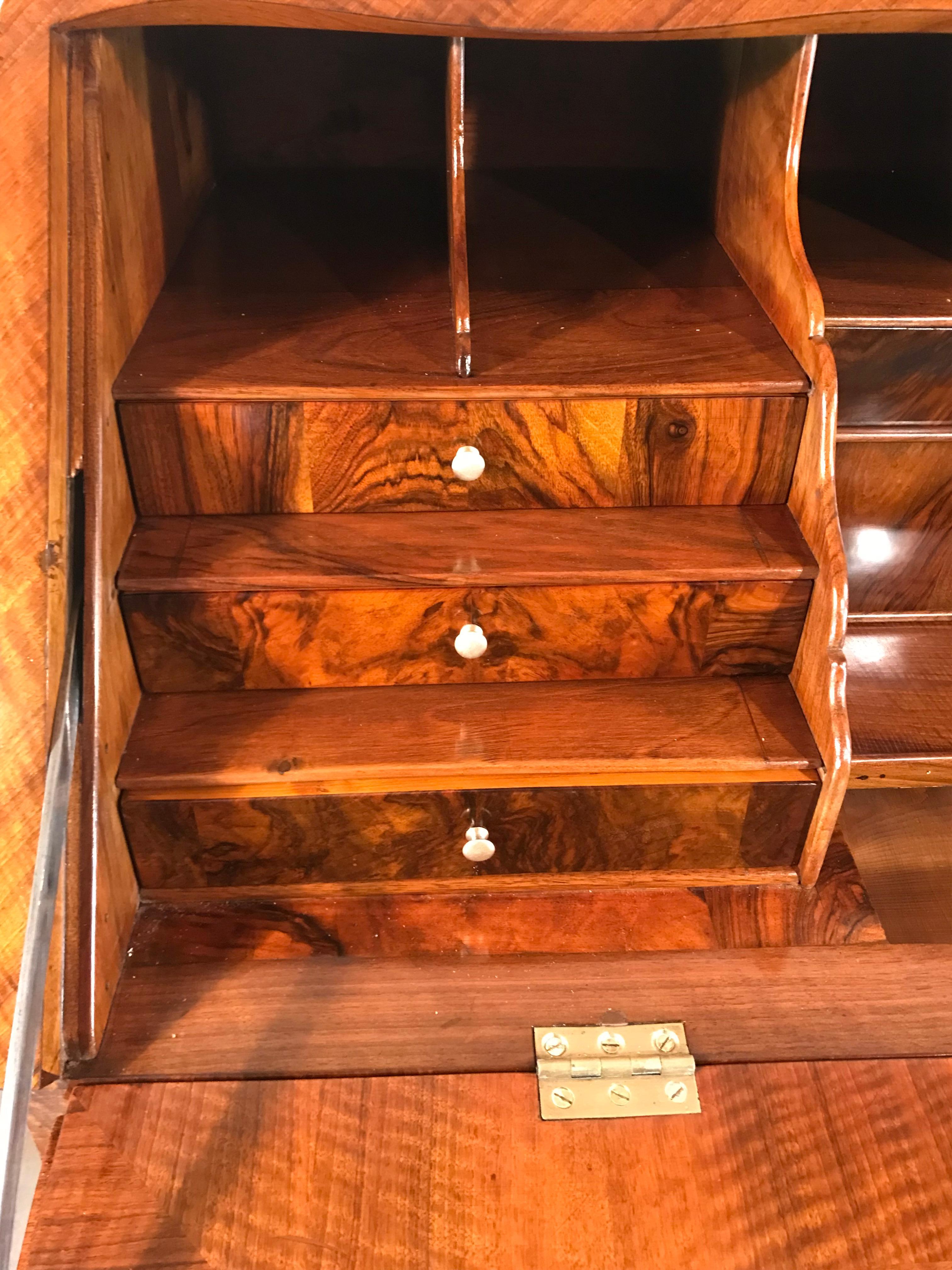 Louis XVI Secretary Desk, South German 1770-80, walnut For Sale 1