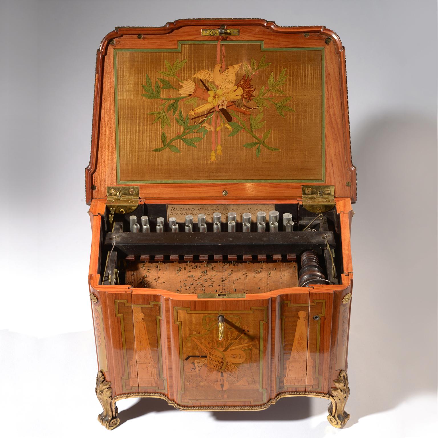 French Louis XVI Serinette in the Form of a Miniature Commode by Richard, Paris, 1775 For Sale