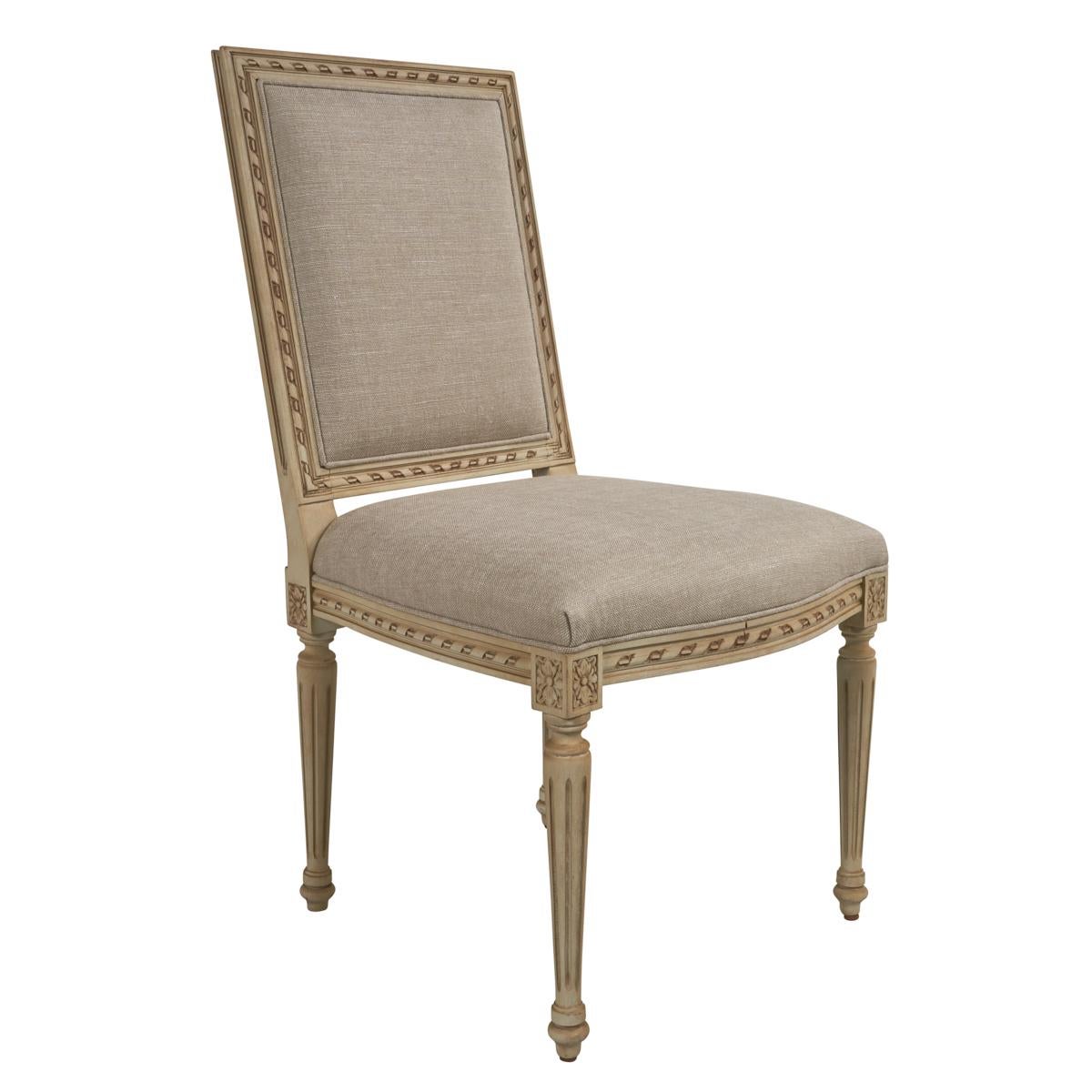 The Louis XVI chair is a classic, timeless silhouette that features a hand-carved European beechwood frame and fluted legs.

Since Schumacher was founded in 1889, our family-owned company has been synonymous with style, taste, and innovation. A