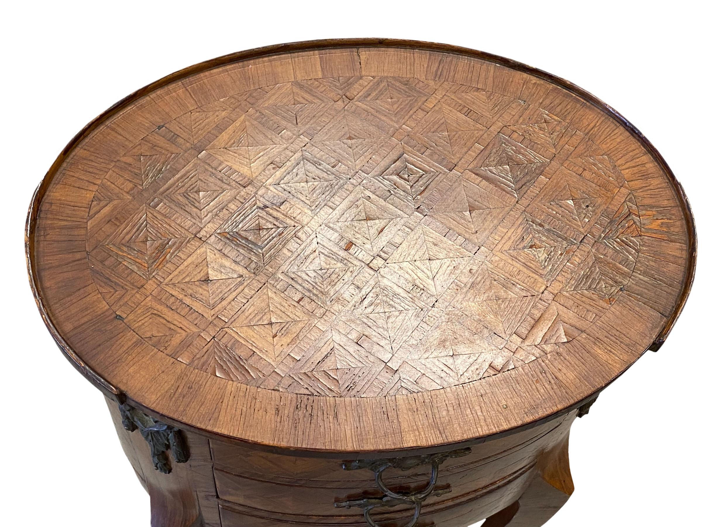 Inlay Louis XVI Side Table For Sale