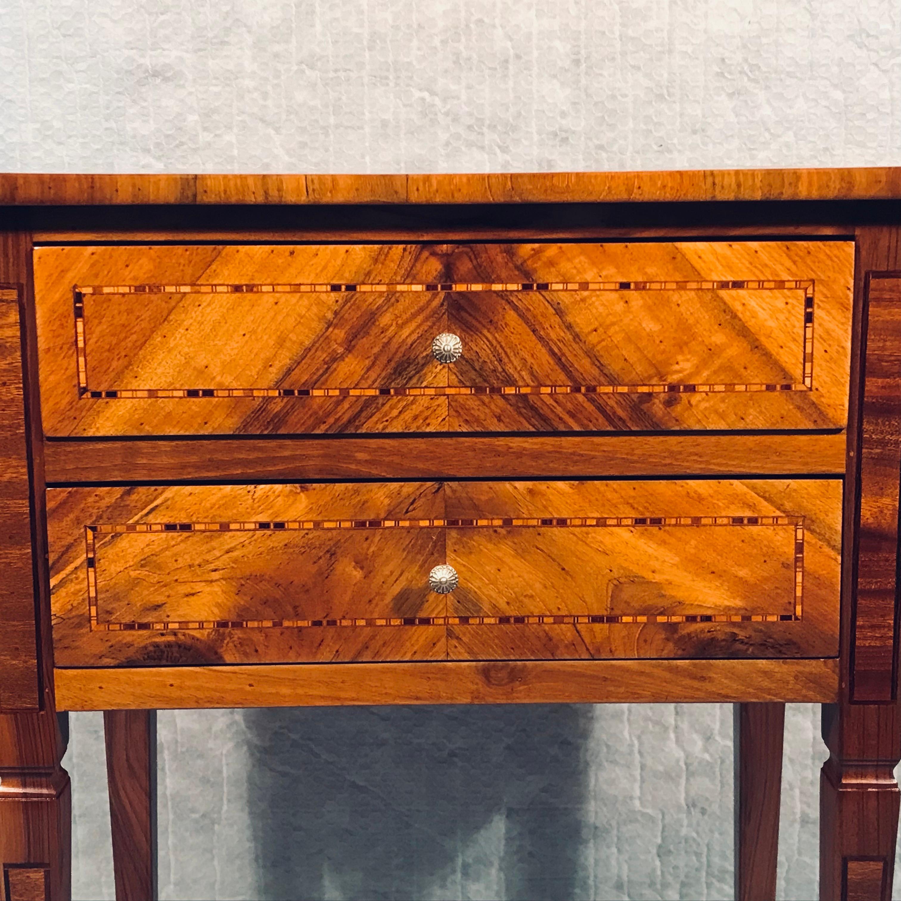 Veneer Louis XVI  side Table, Germany 1780 For Sale