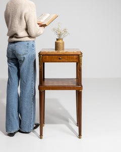 Louis XVI Side Table With Marble Top And Brass Details