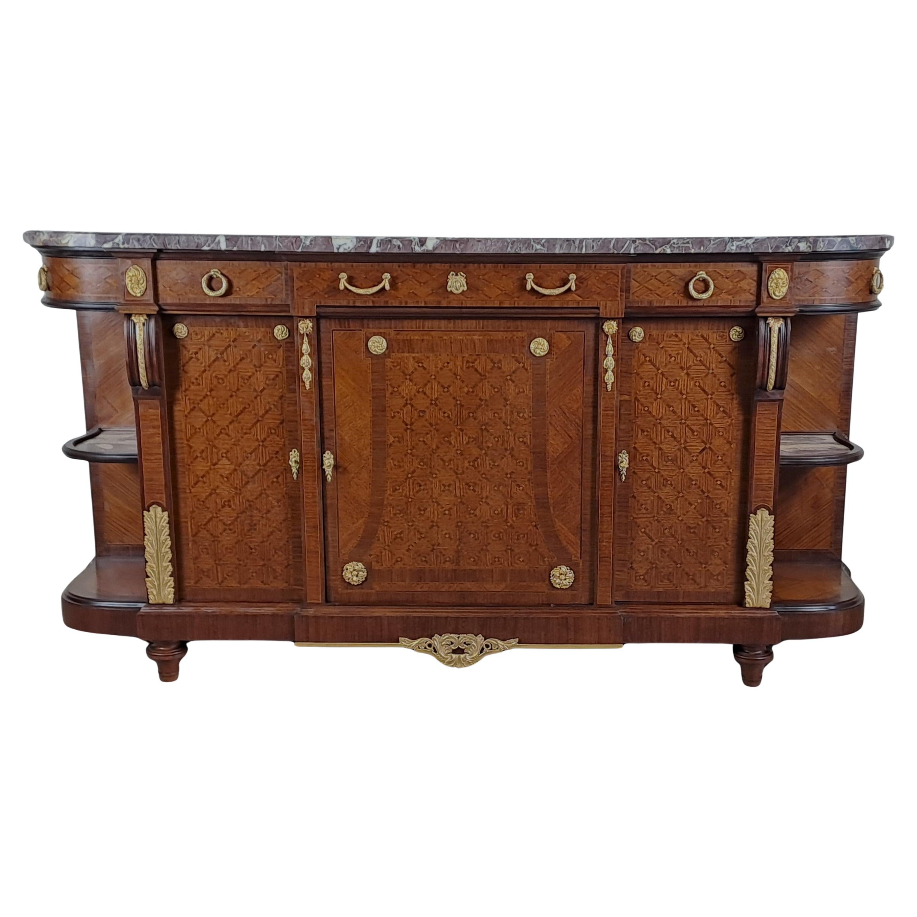 Credenza Luigi XVI - Intarsio e bronzo dorato con timbro Vincent Epeaux a PARIGI