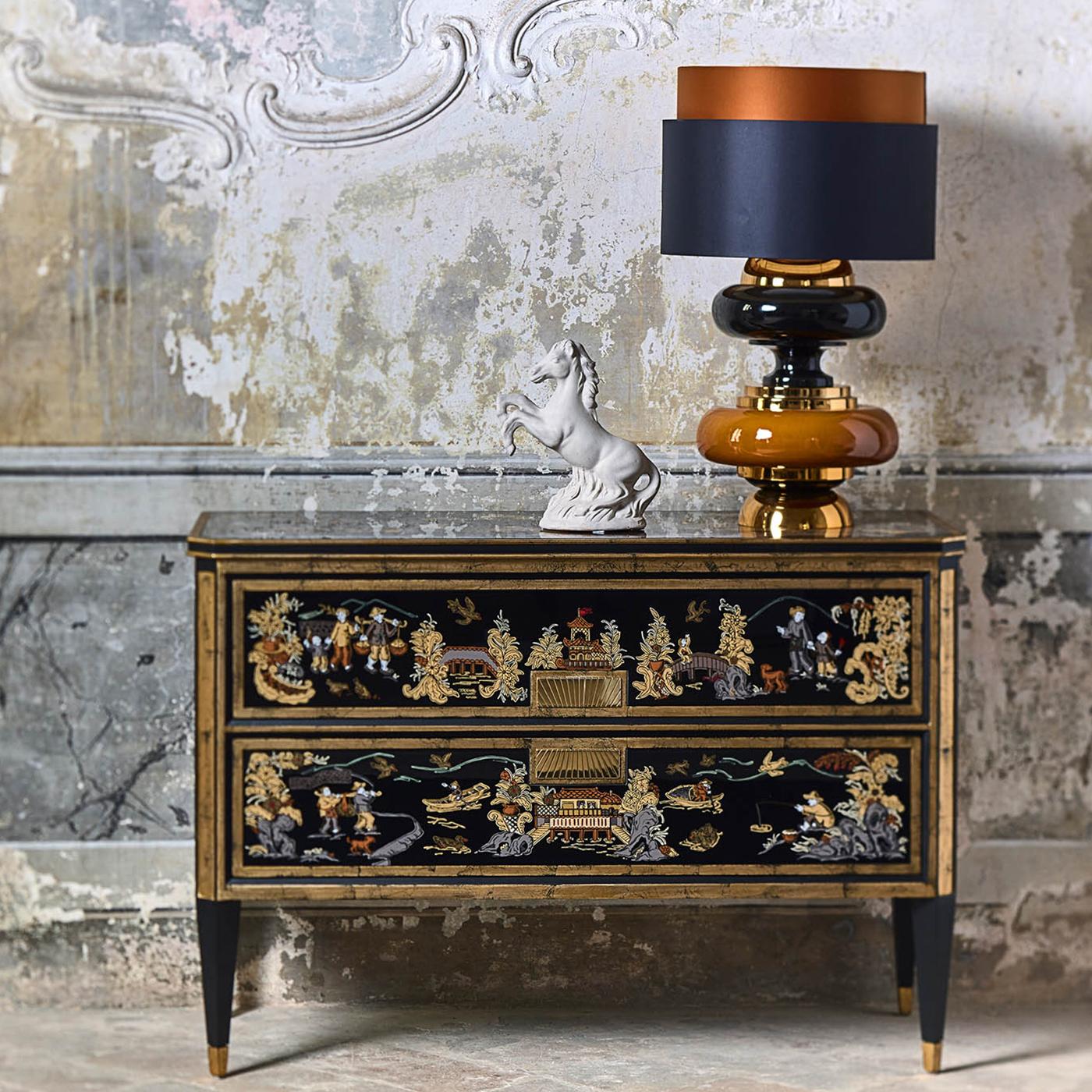 Louis XVI Sideboard with Hand-Painted Decorations 8708 In New Condition In Milan, IT