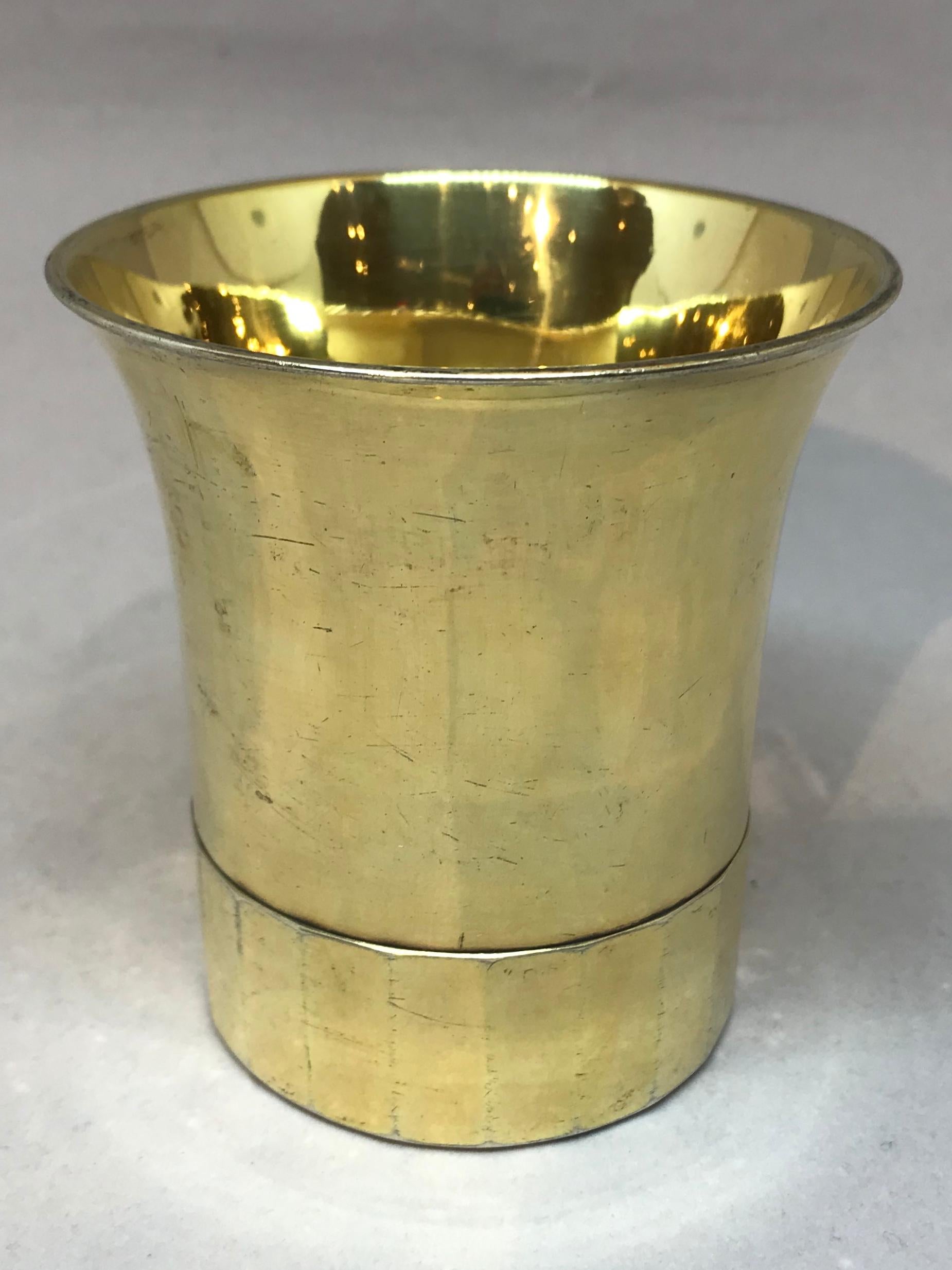 French Louis XVI Silver Vermeil Beaker For Sale