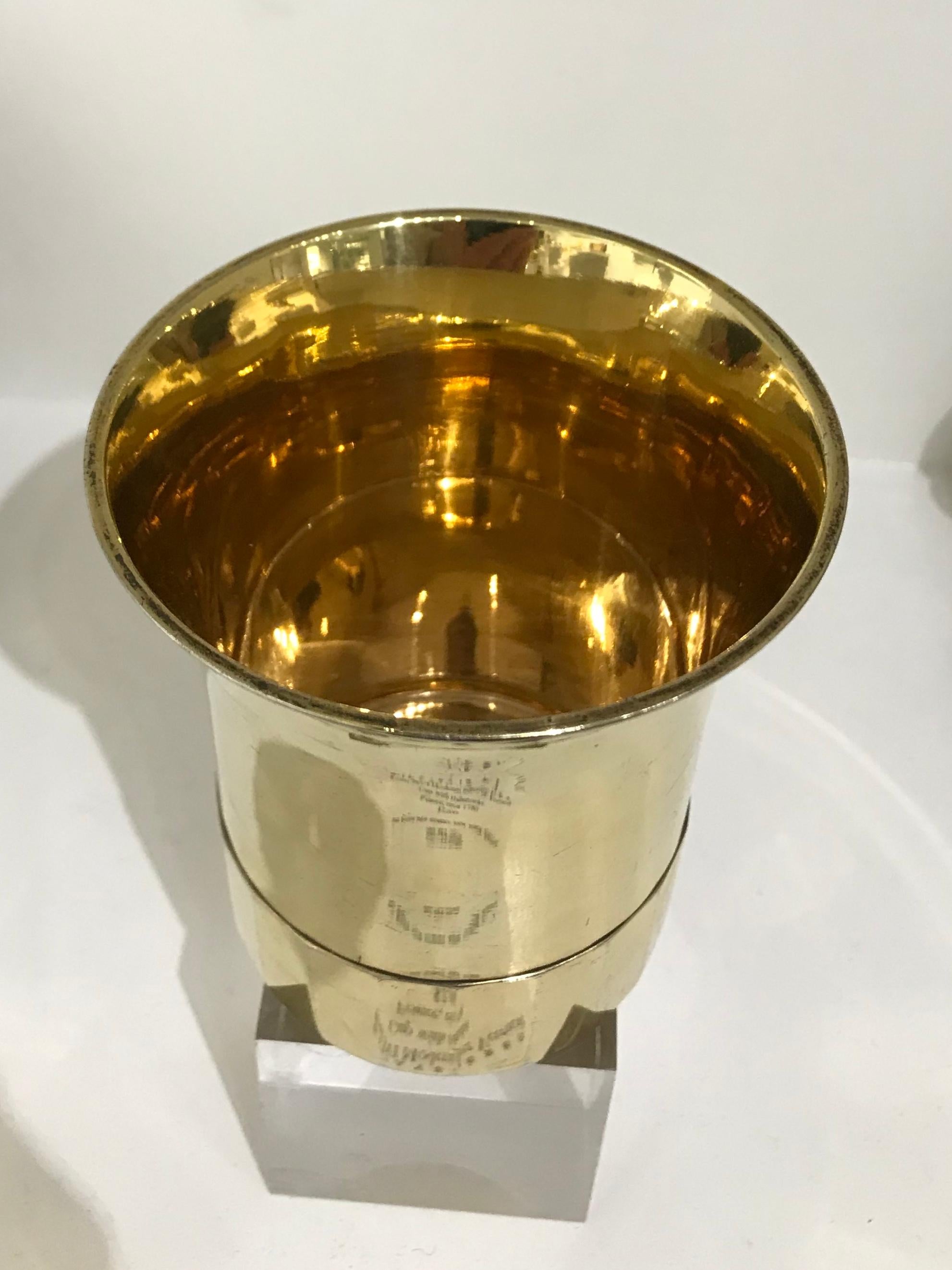 Vaso Luis XVI de plata vermeil siglo XVIII en venta
