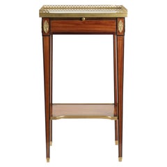 Louis XVI Small Table with Shelf