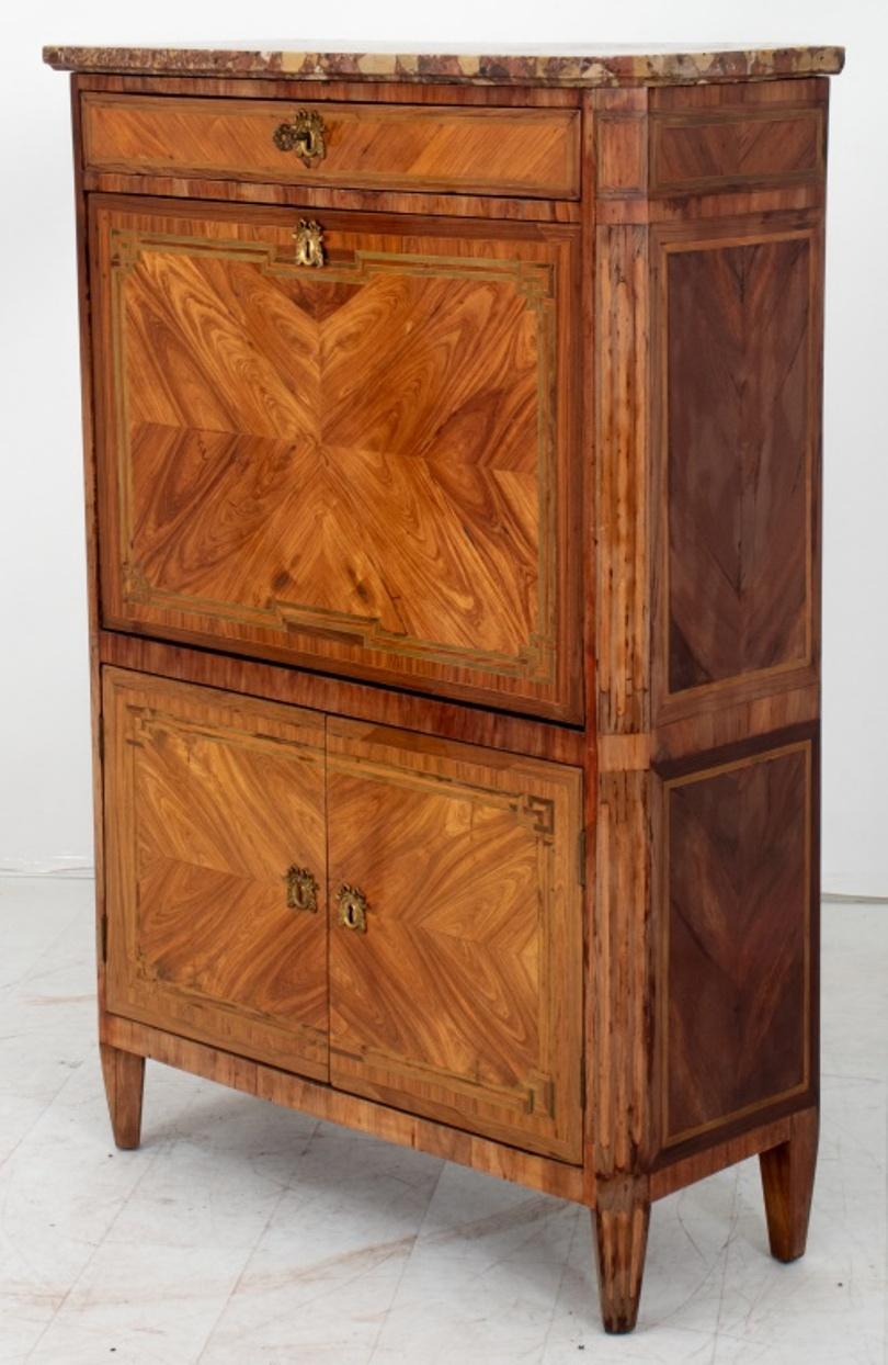 Louis XVI Stained Fruitwood Marquetry Secretaire 5